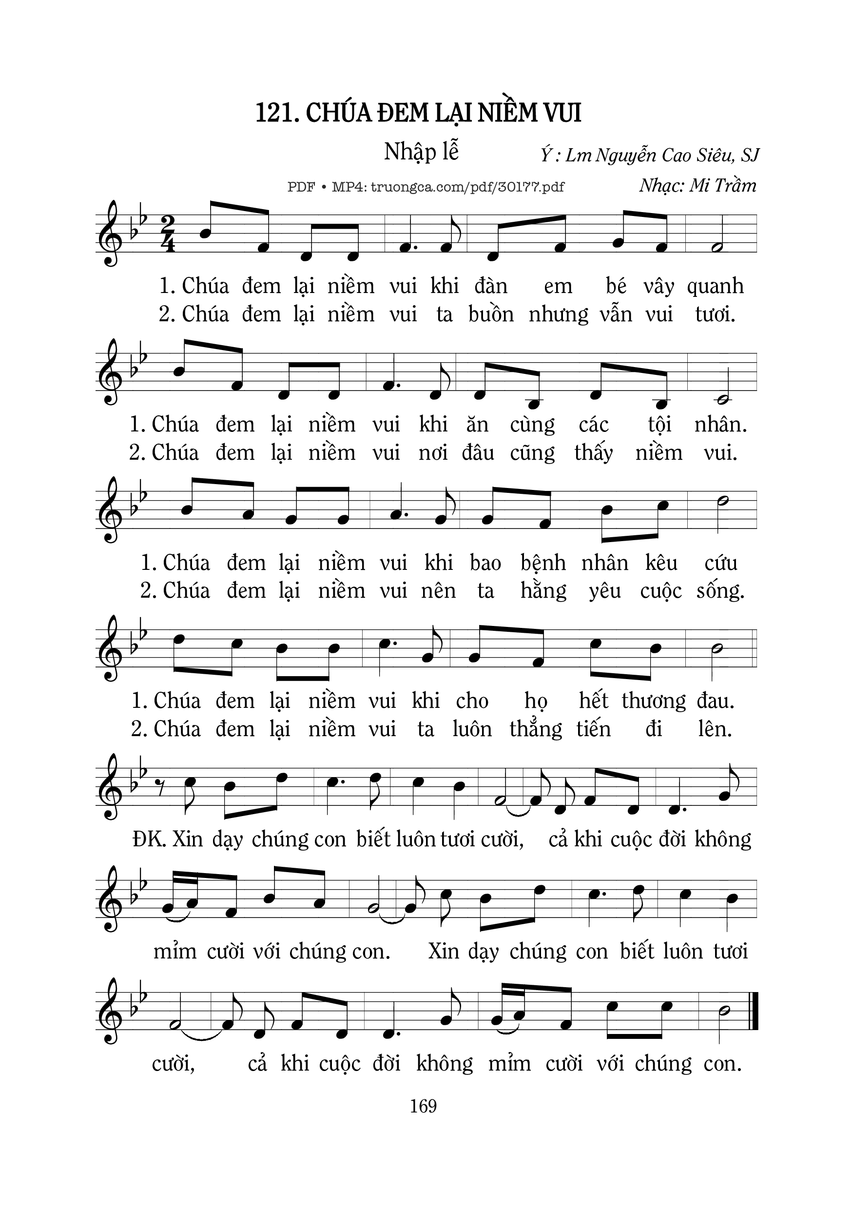 Sheet PDF of Chúa đem lại niềm vui