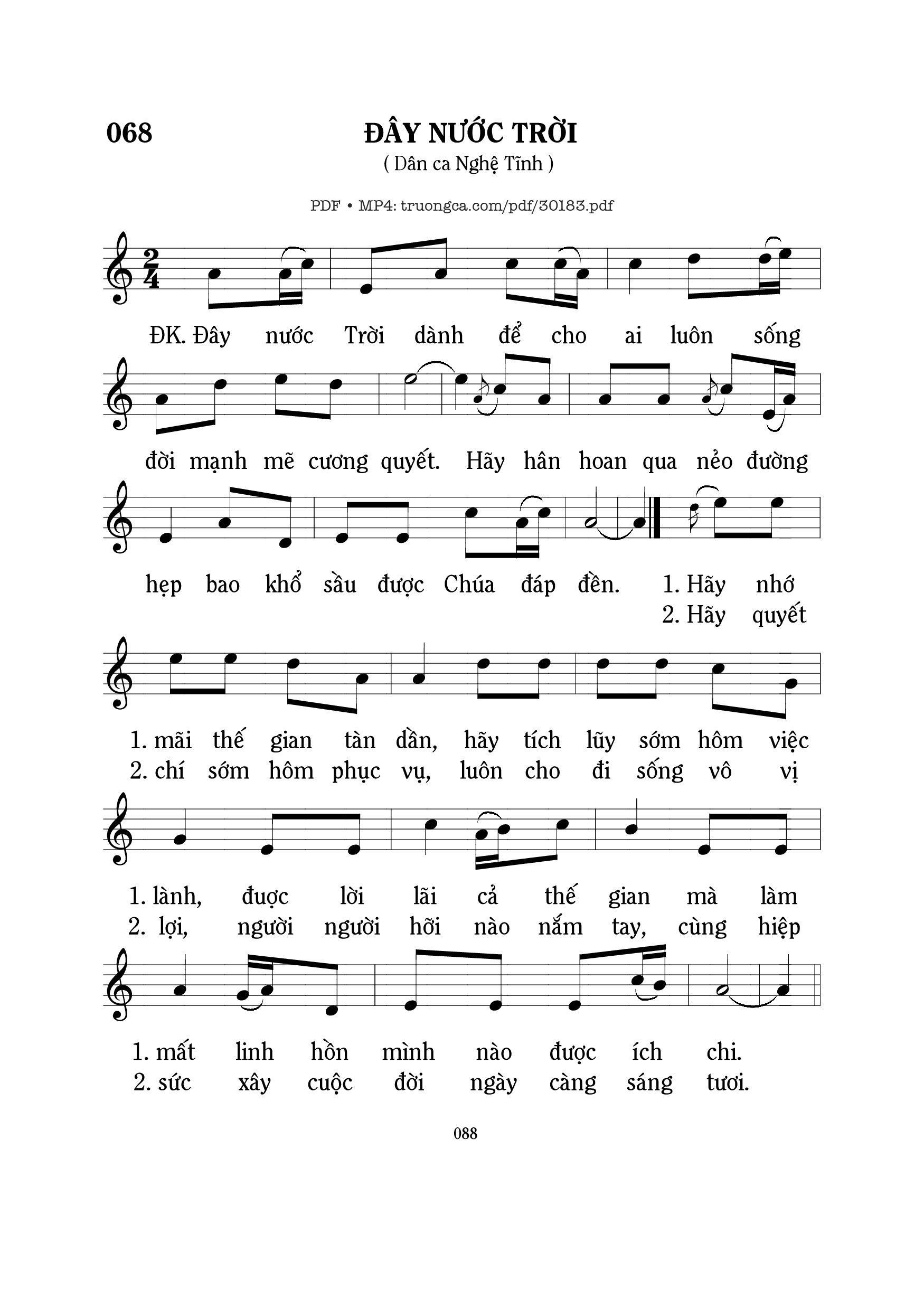 Sheet PDF of Đây Nước Trời