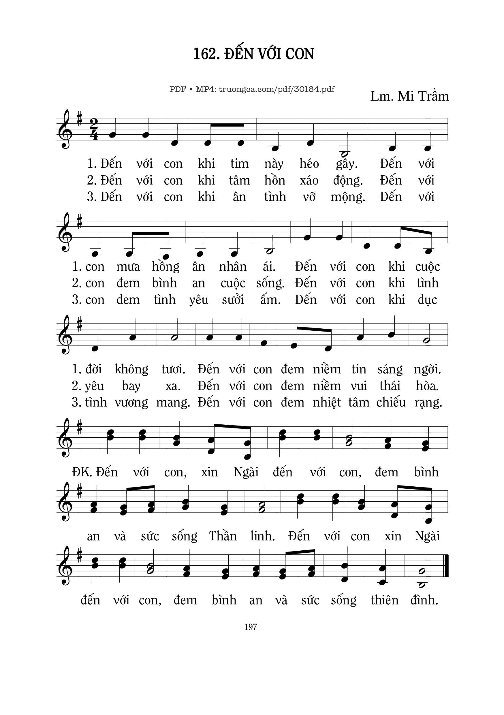 Page 1 of Sheet music PDF Đến với con - Mi Trầm
