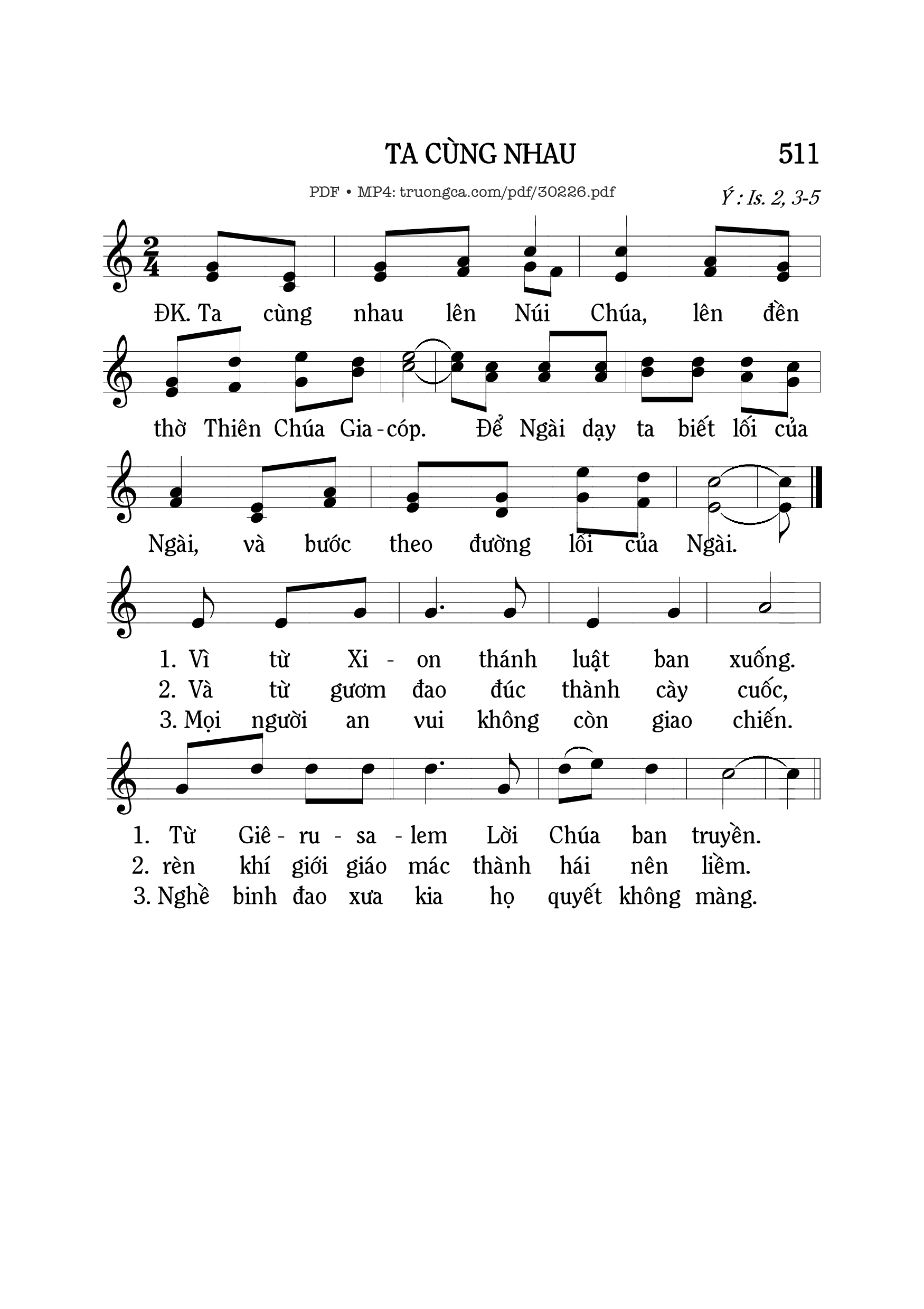 Page 1 of Sheet music PDF Ta cùng nhau - Mi Trầm