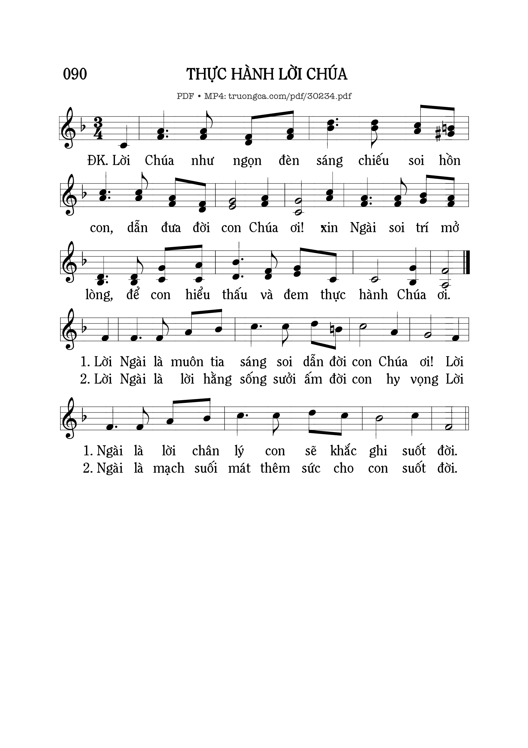 Sheet PDF of Thực hành Lời Chúa