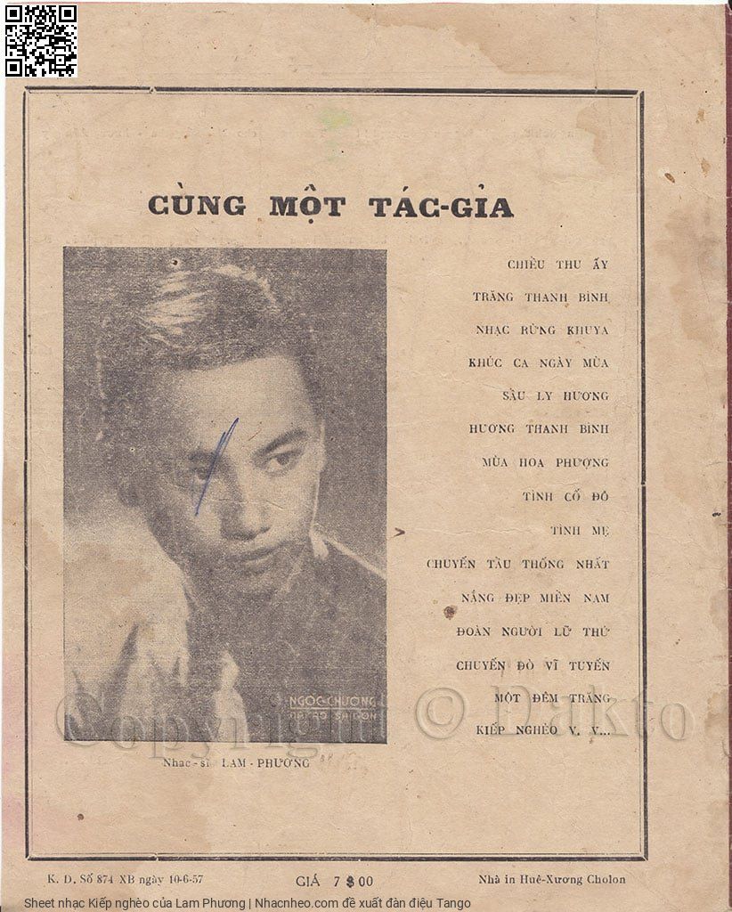 Page 4 of Sheet music PDF Kiếp nghèo - Lam Phương