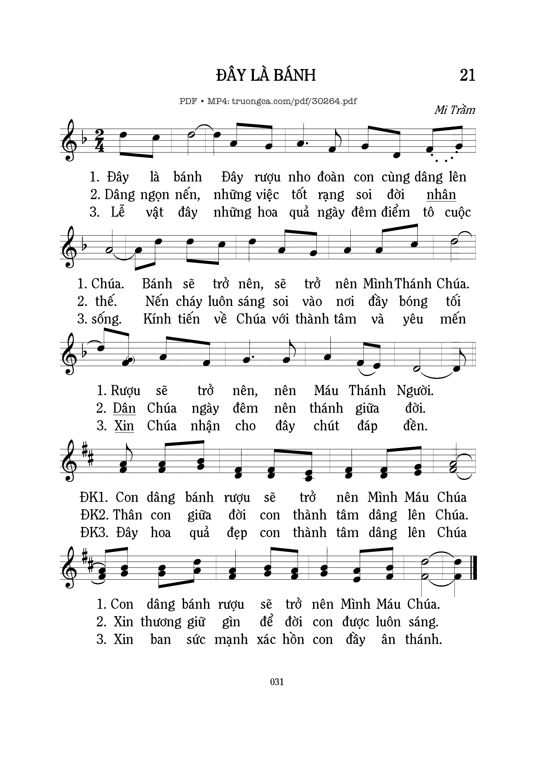 Sheet PDF of Đây là bánh