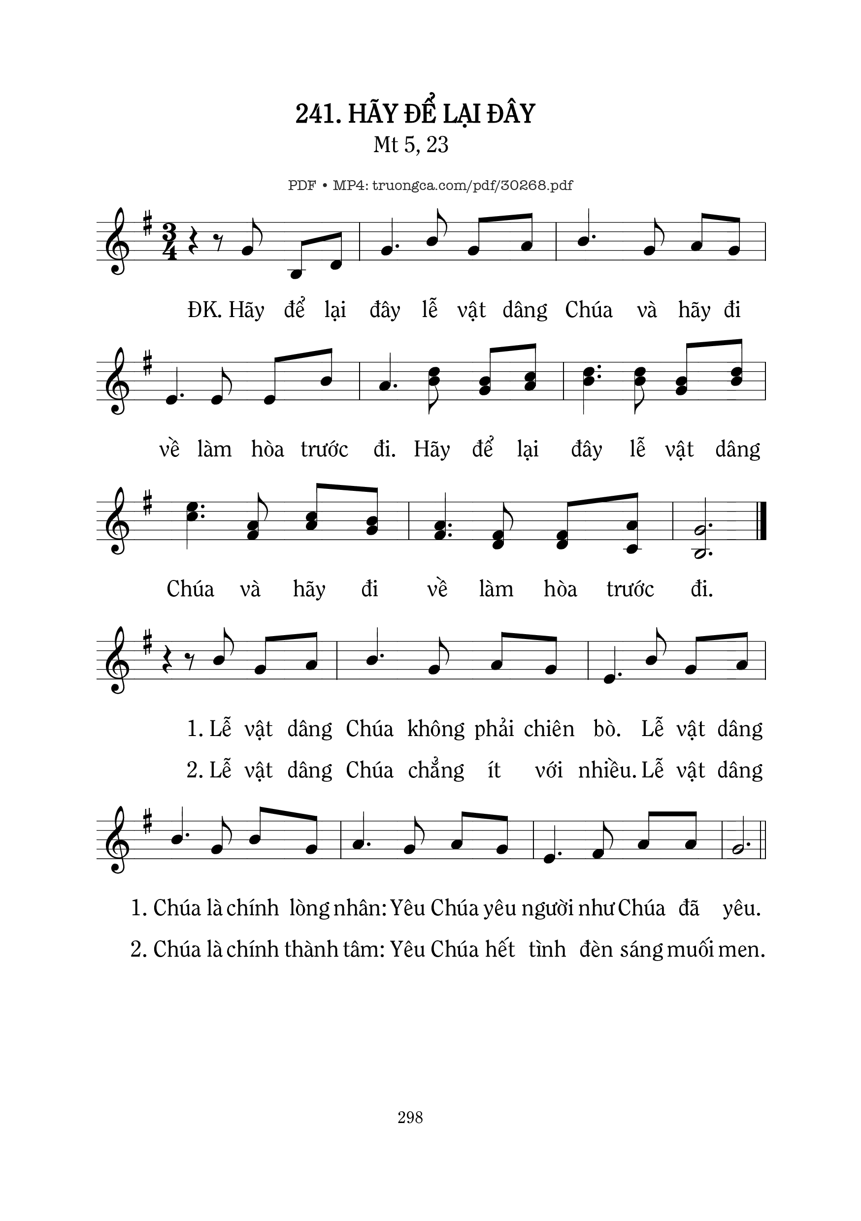 Page 1 of Sheet music PDF Hãy Để Lại Đây - Mi Trầm