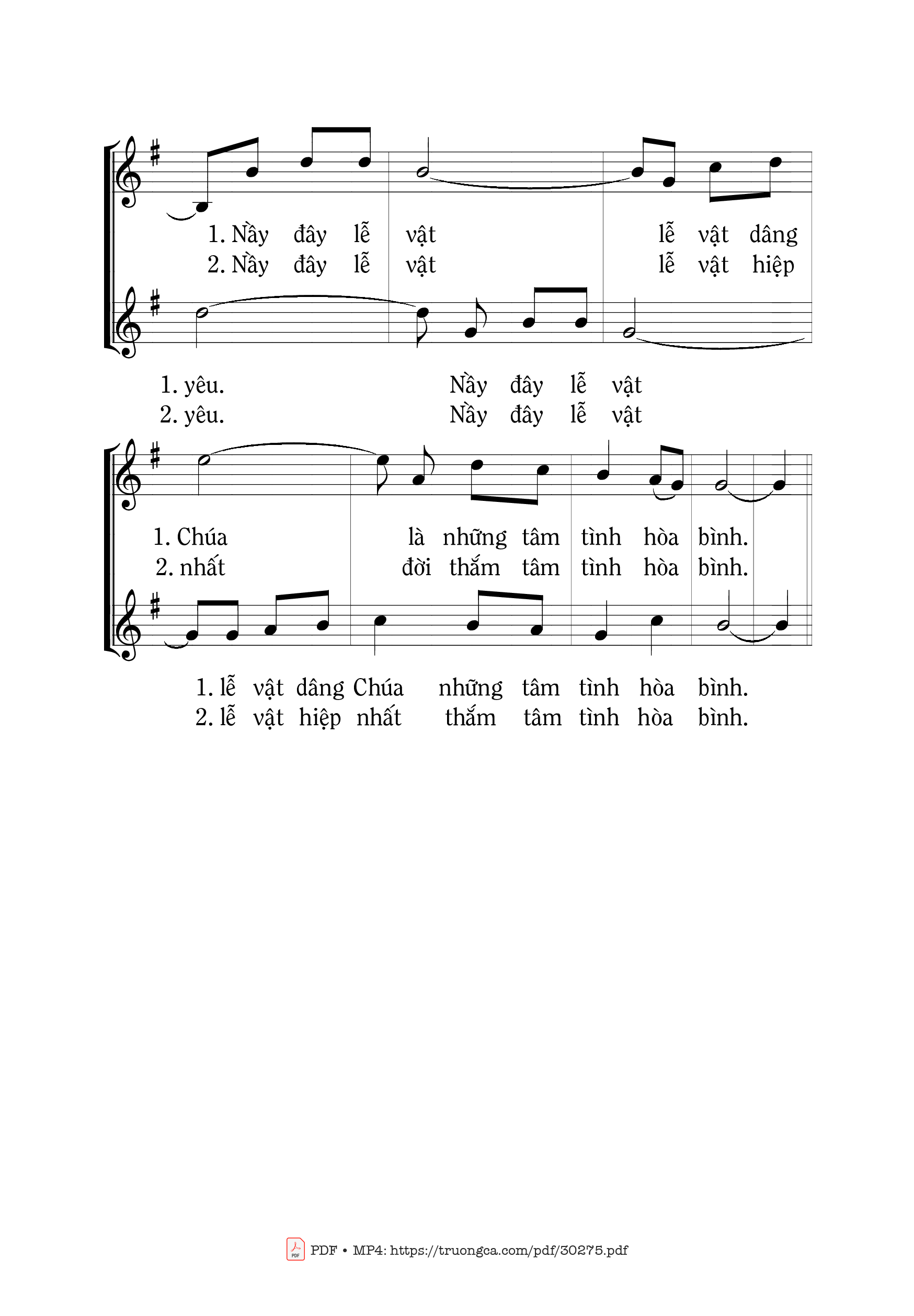 Page 2 of Sheet music PDF Lễ Vật Tình Yêu - Mi Trầm