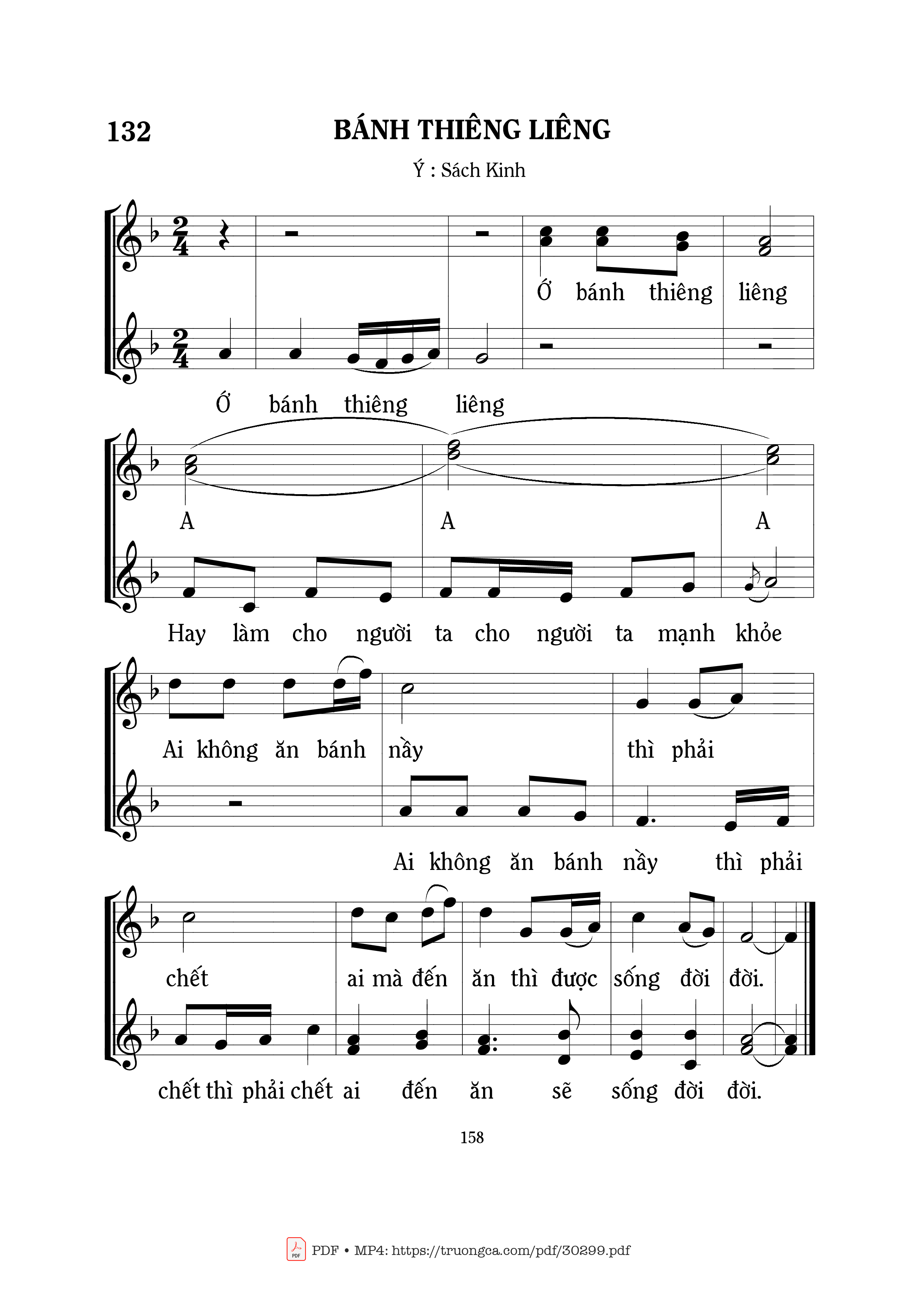 Sheet PDF of Bánh thiêng liêng