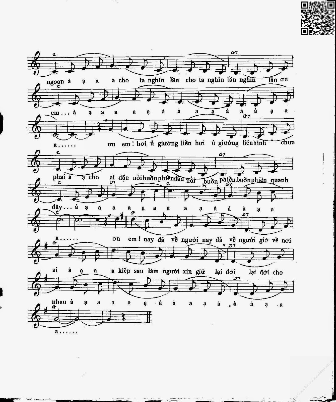 Page 2 of Sheet music PDF Kiếp sau xin giữ lại đời cho nhau - Phạm Duy