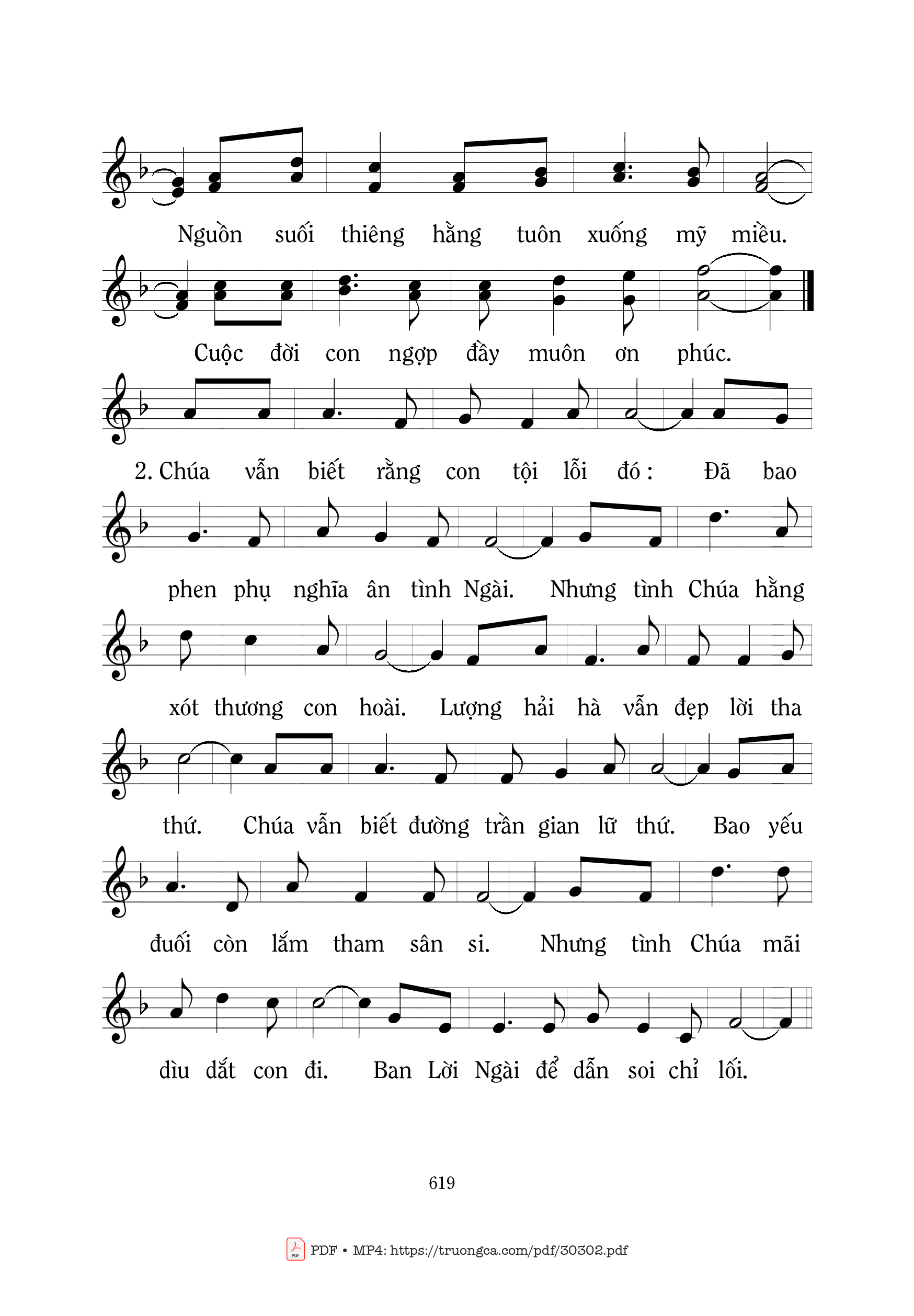 Page 2 of Sheet music PDF Bao la tình Chúa - Mi Trầm