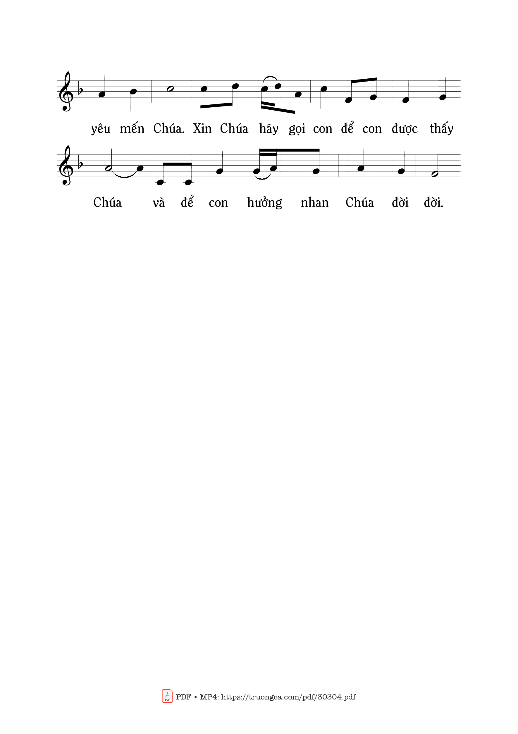 Page 2 of Sheet music PDF Biết Chúa, biết con - Mi Trầm