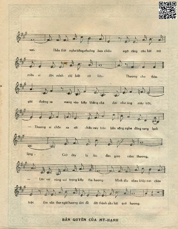 Page 3 of Sheet music PDF Kiếp tha hương - Lam Phương