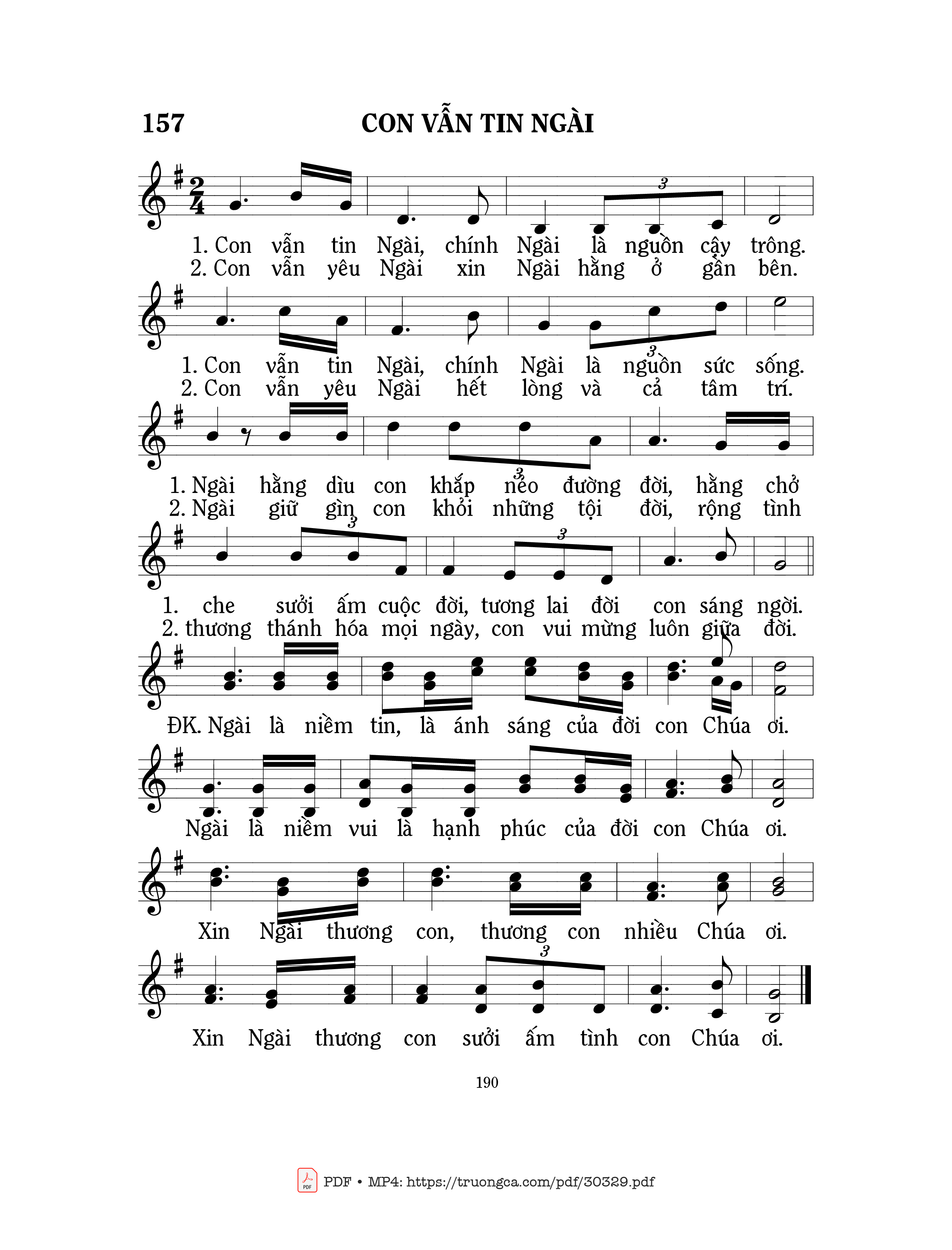 Page 1 of Sheet music PDF Con vẫn tin Ngài - Mi Trầm