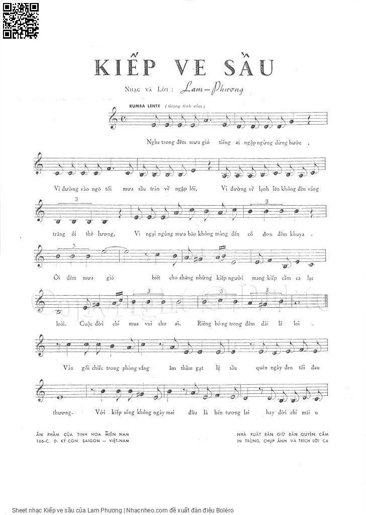 Sheet PDF of Kiếp ve sầu