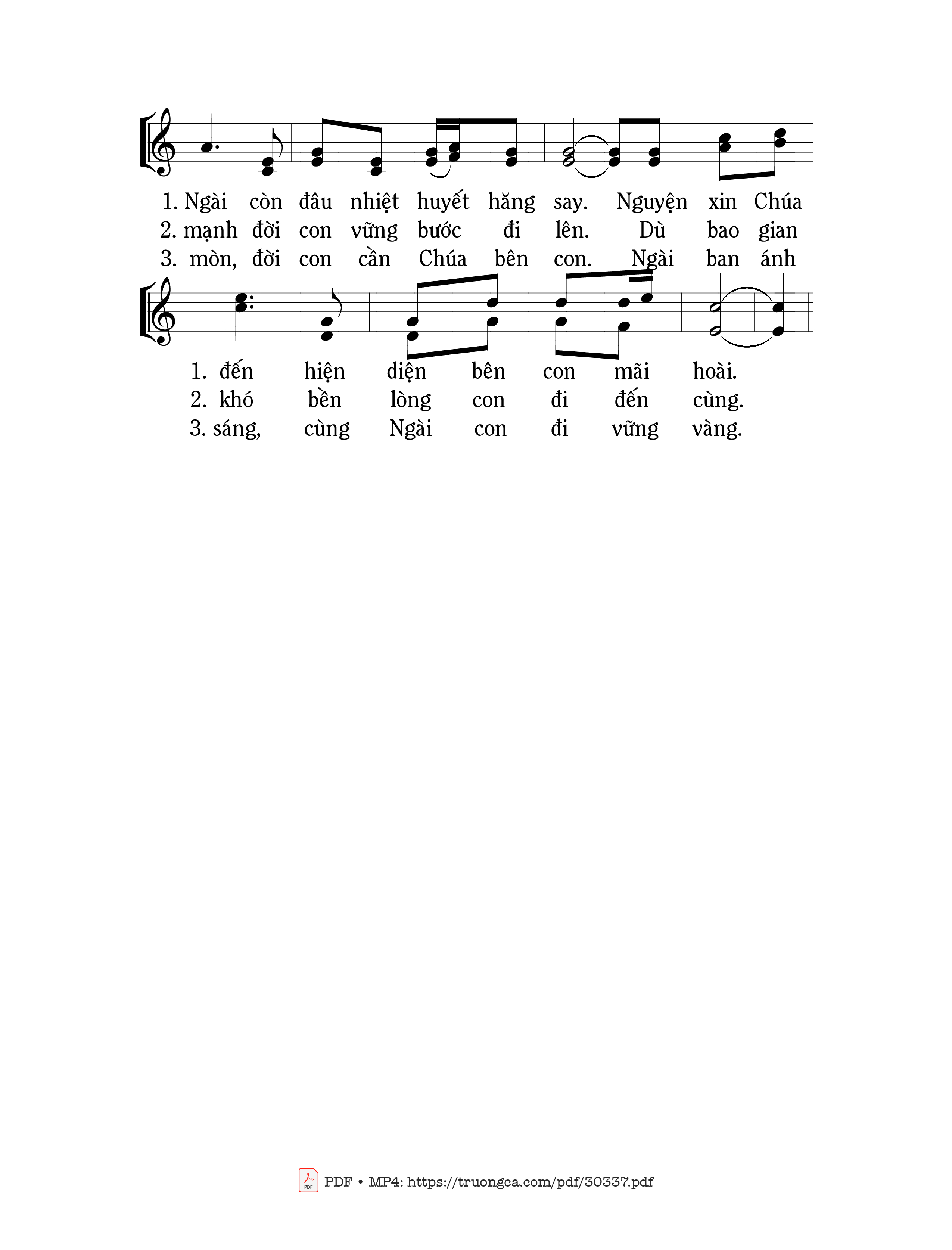 Page 2 of Sheet music PDF Cúi Xin Ngài - Mi Trầm