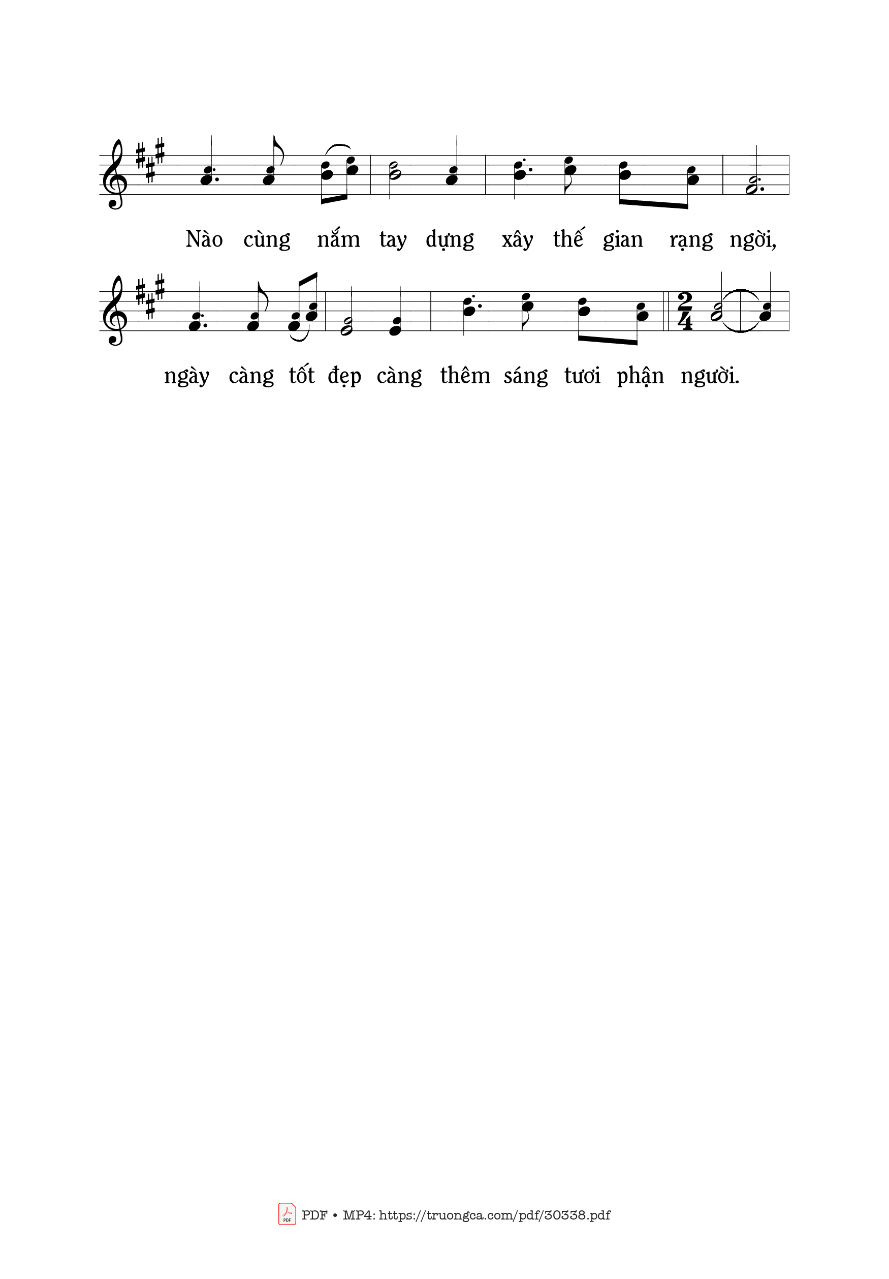 Page 2 of Sheet music PDF Cuộc đời ôi đẹp sao - Mi Trầm