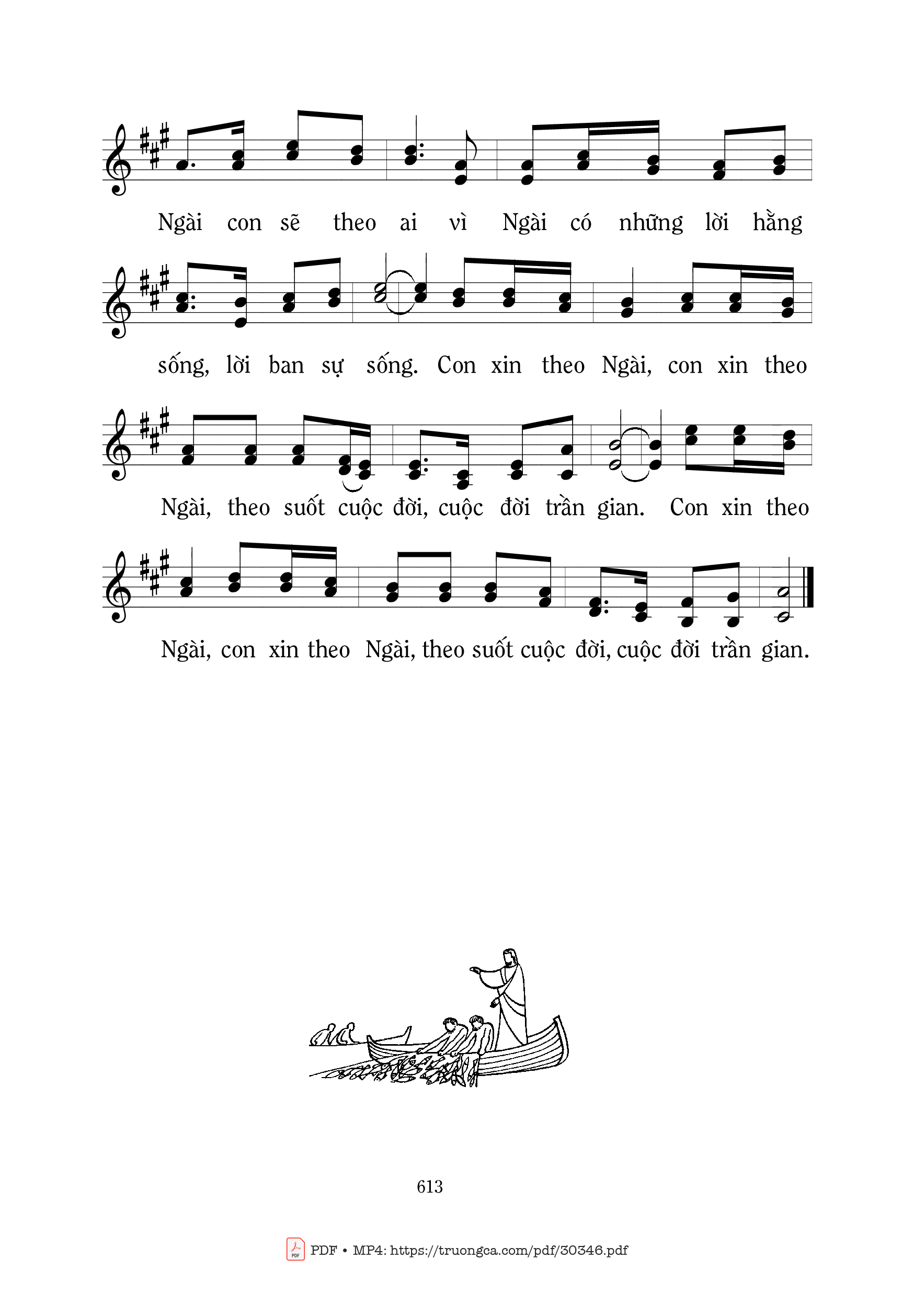 Page 2 of Sheet music PDF Chúa Dạy Bảo - Mi Trầm
