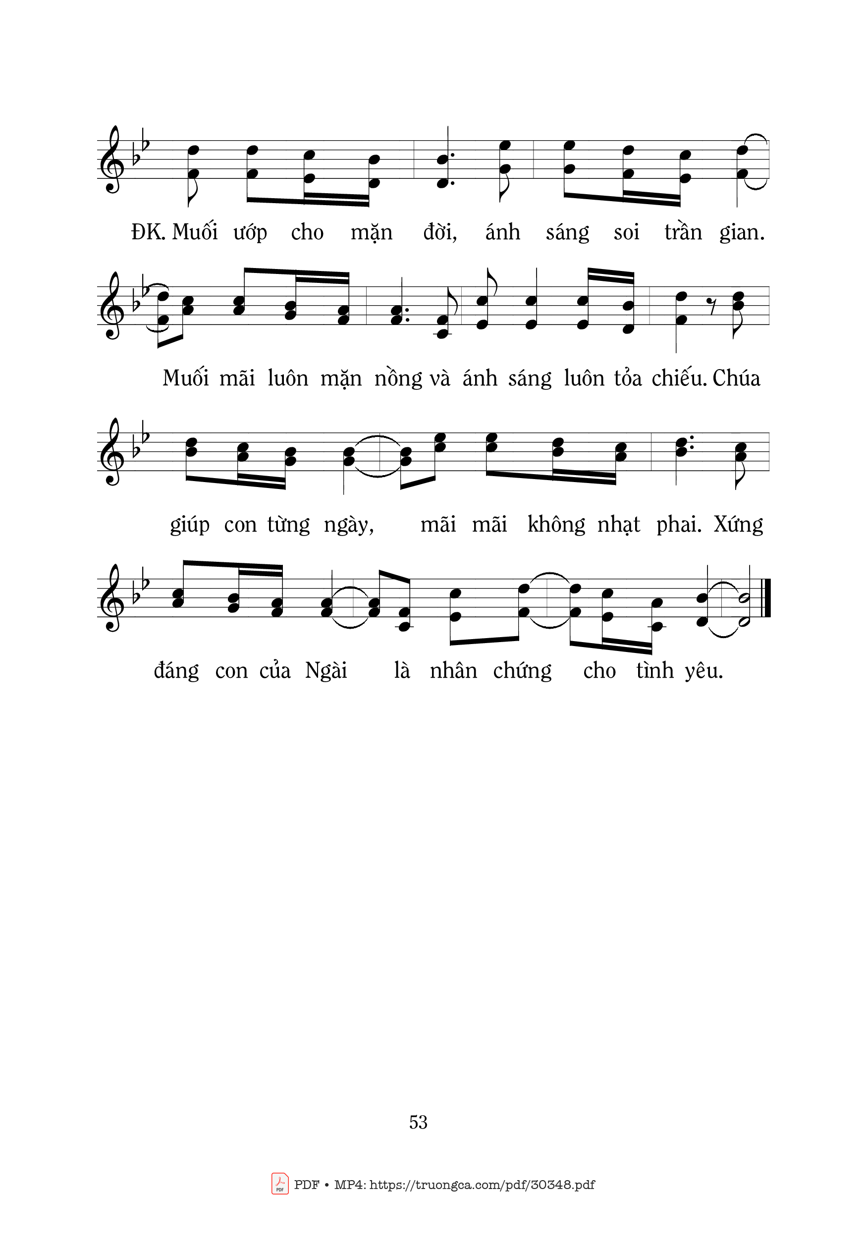 Page 2 of Sheet music PDF Chúa đã thương gọi con - Mi Trầm