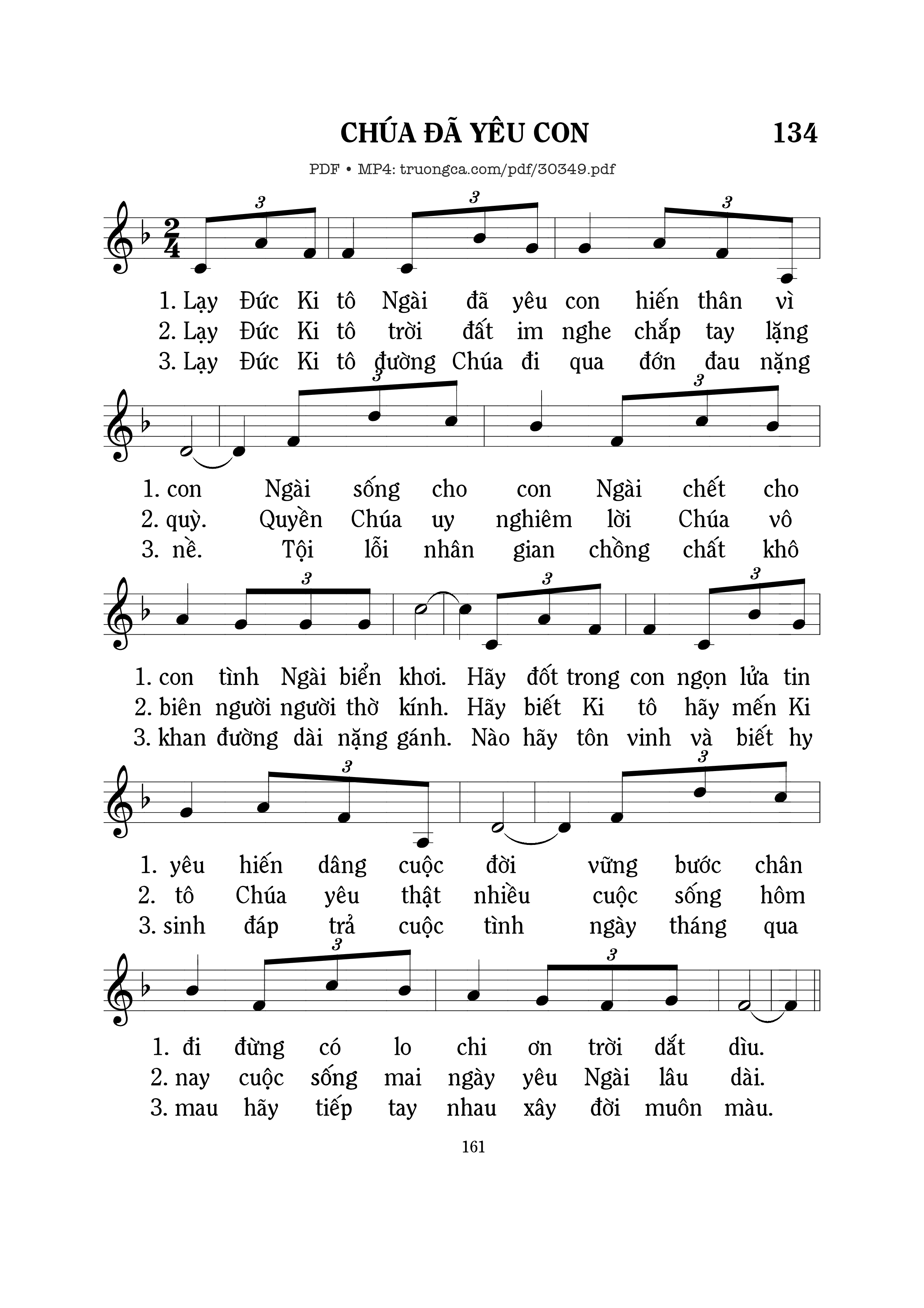 Page 1 of Sheet music PDF Chúa đã yêu con - Mi Trầm