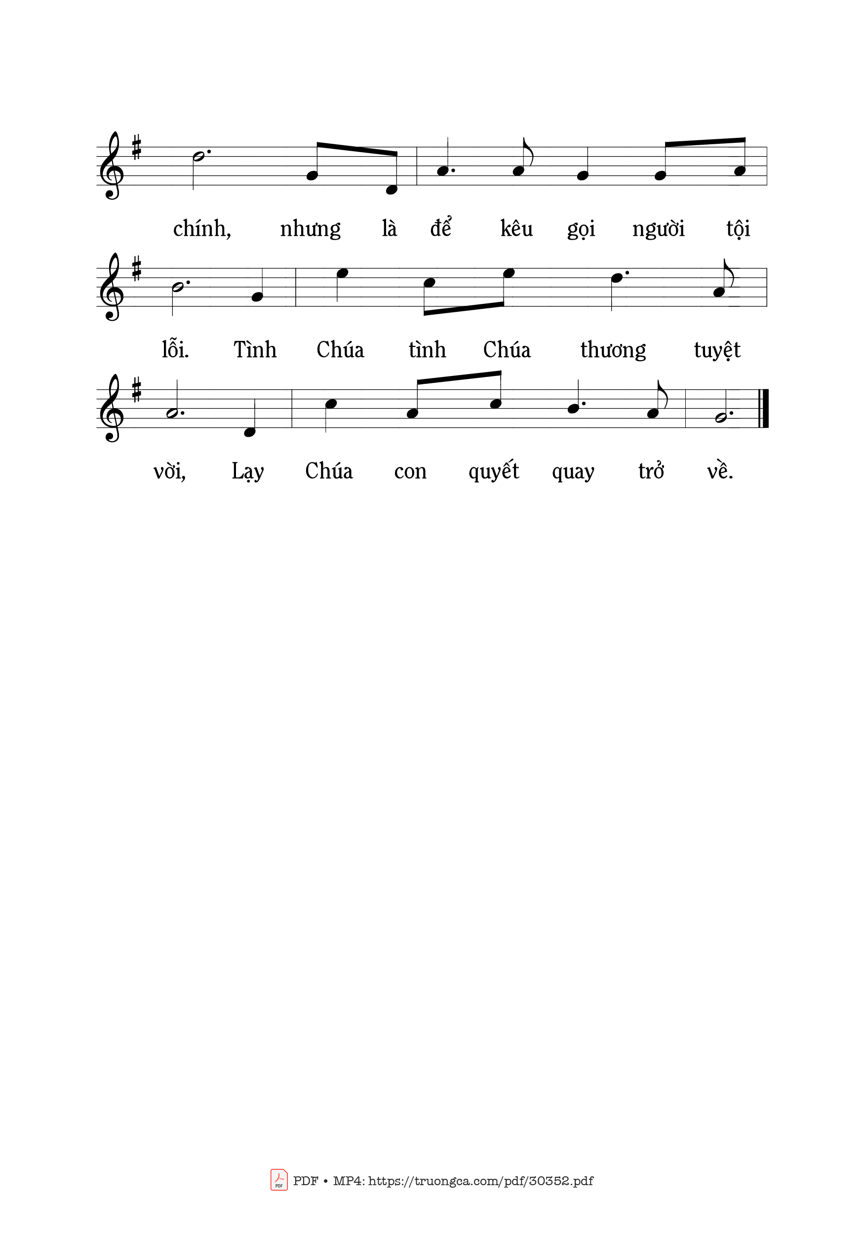 Page 2 of Sheet music PDF Chúa kêu gọi - Mi Trầm