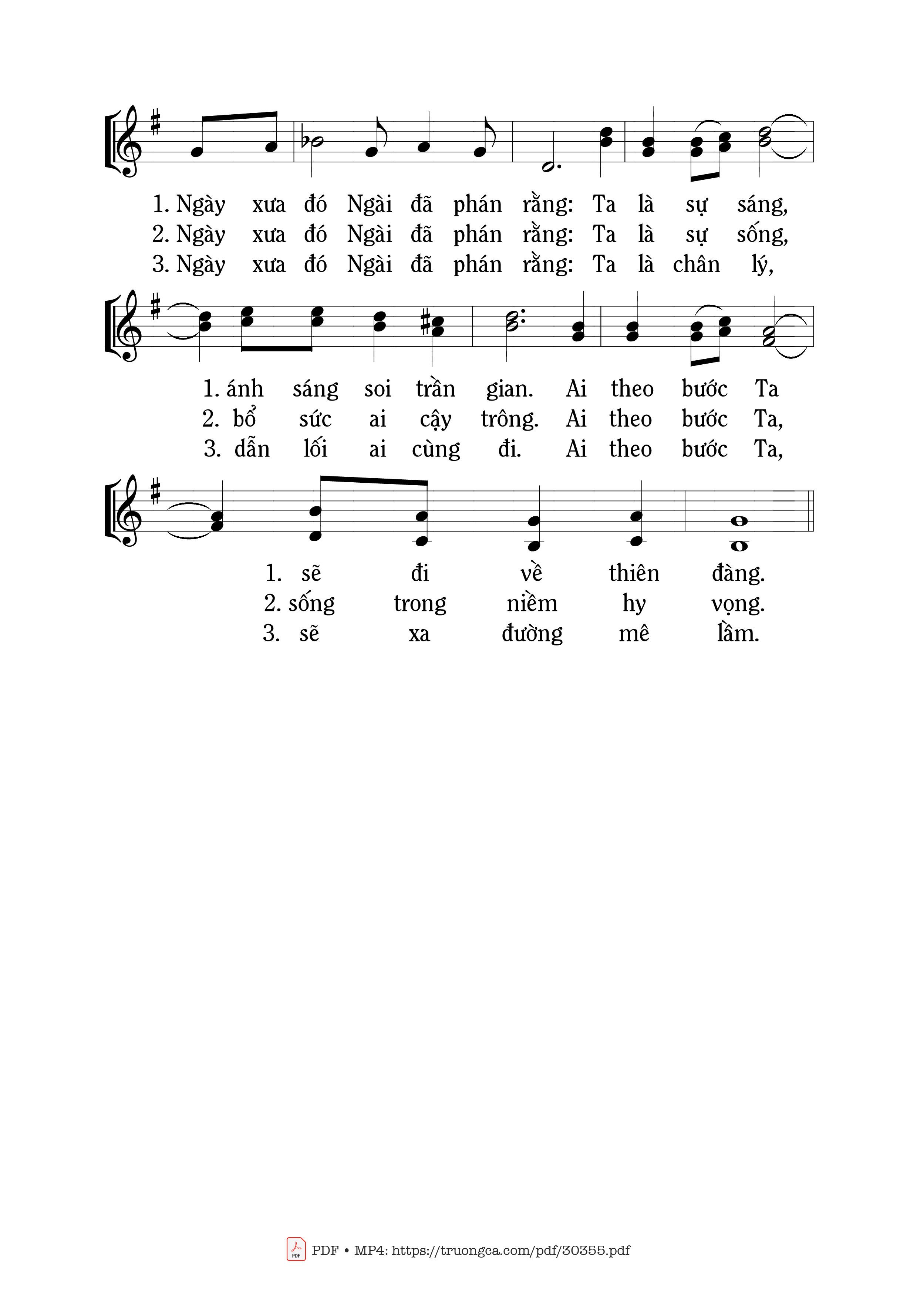 Page 2 of Sheet music PDF Chúa Là Đường - Mi Trầm