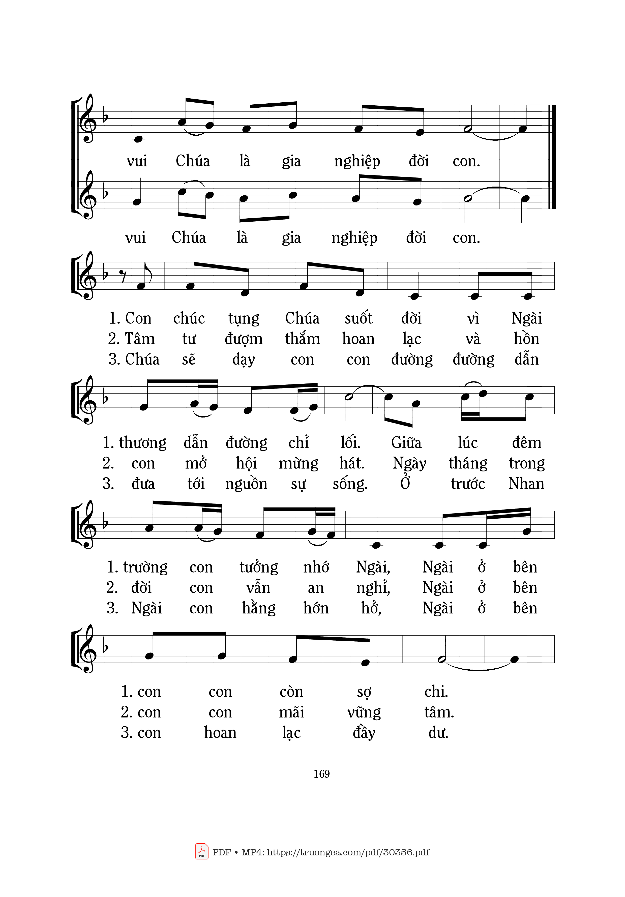 Page 2 of Sheet music PDF Chúa là gia nghiệp (Tv. 15) - Mi Trầm