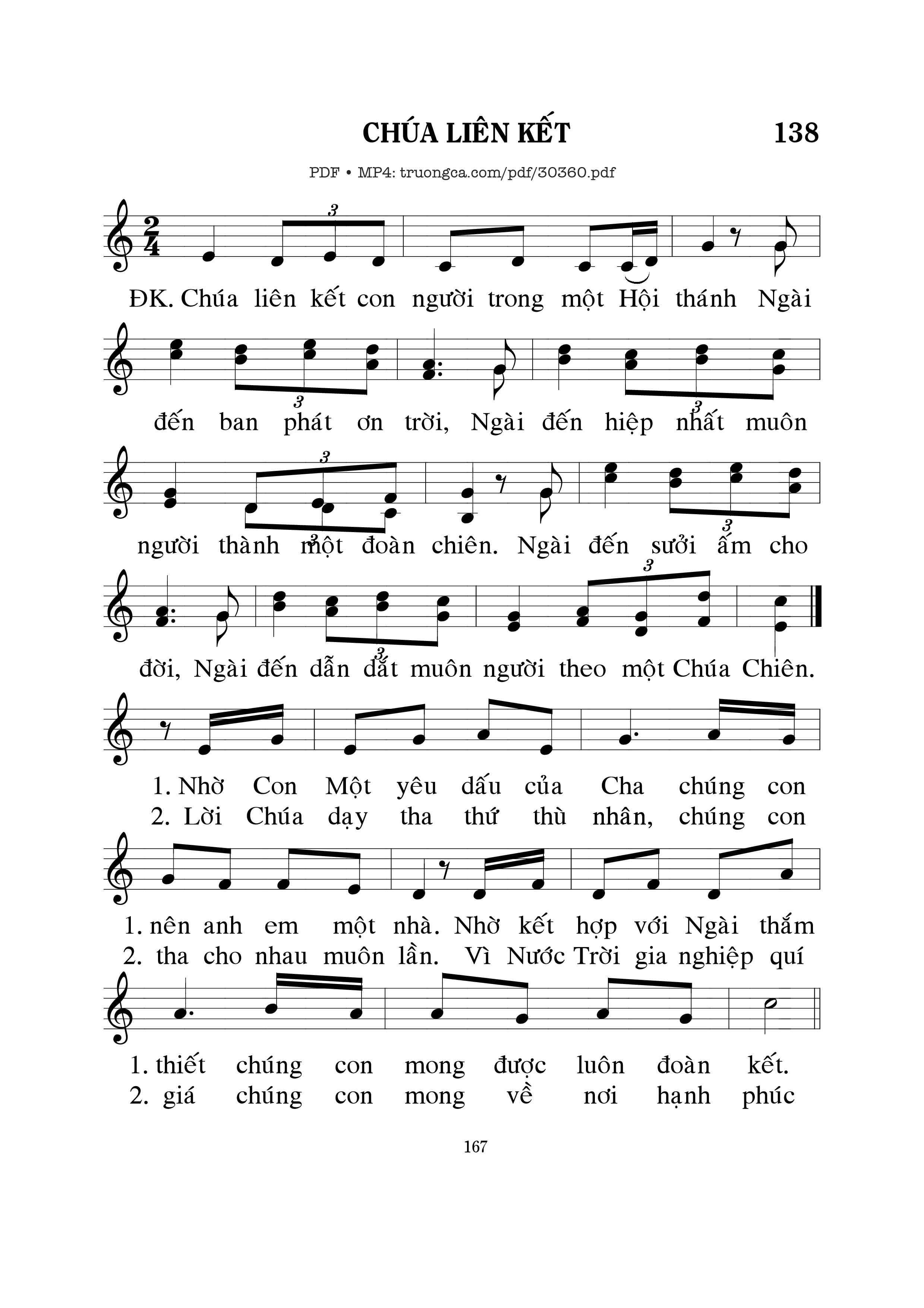 Sheet PDF of Chúa Liên Kết