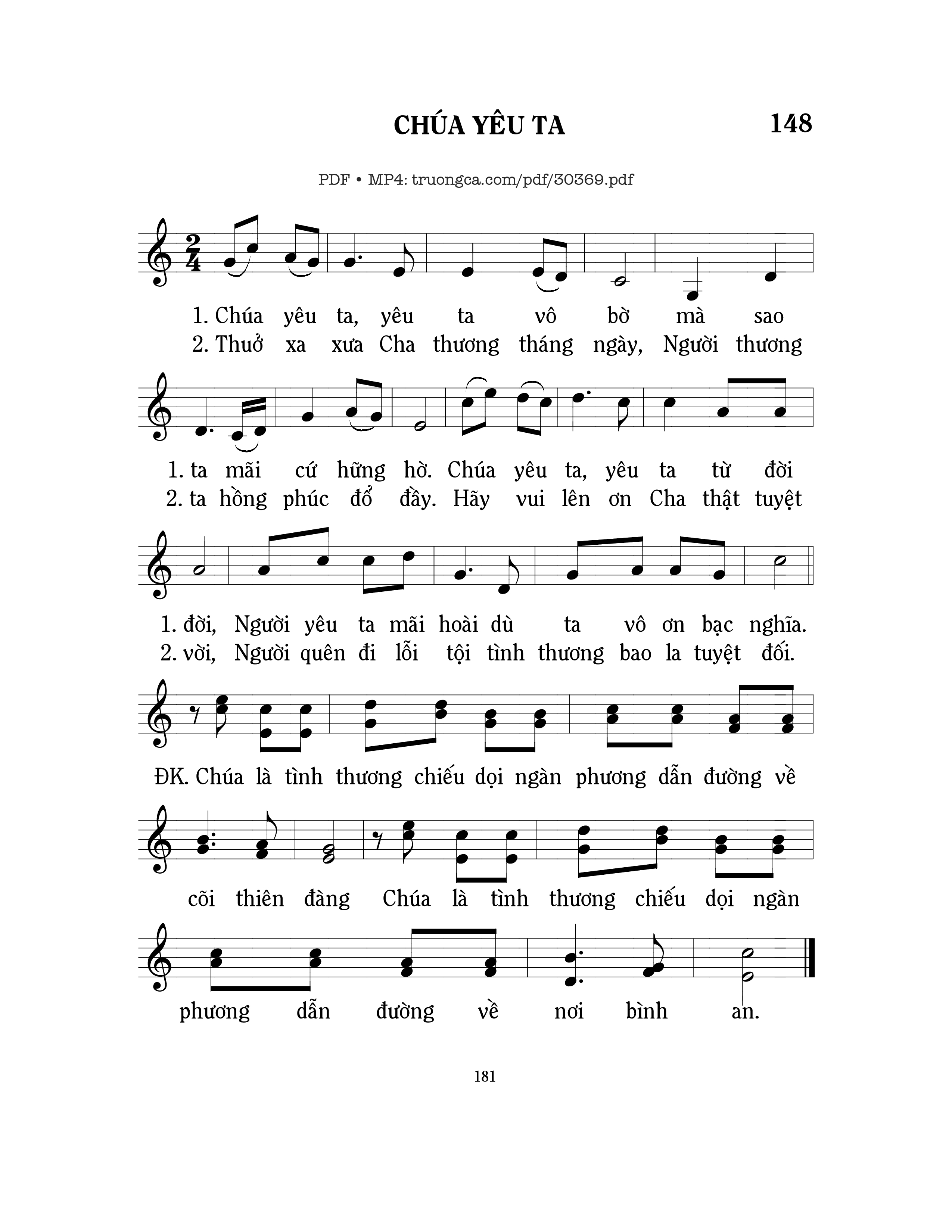 Page 1 of Sheet music PDF Chúa yêu ta - Mi Trầm