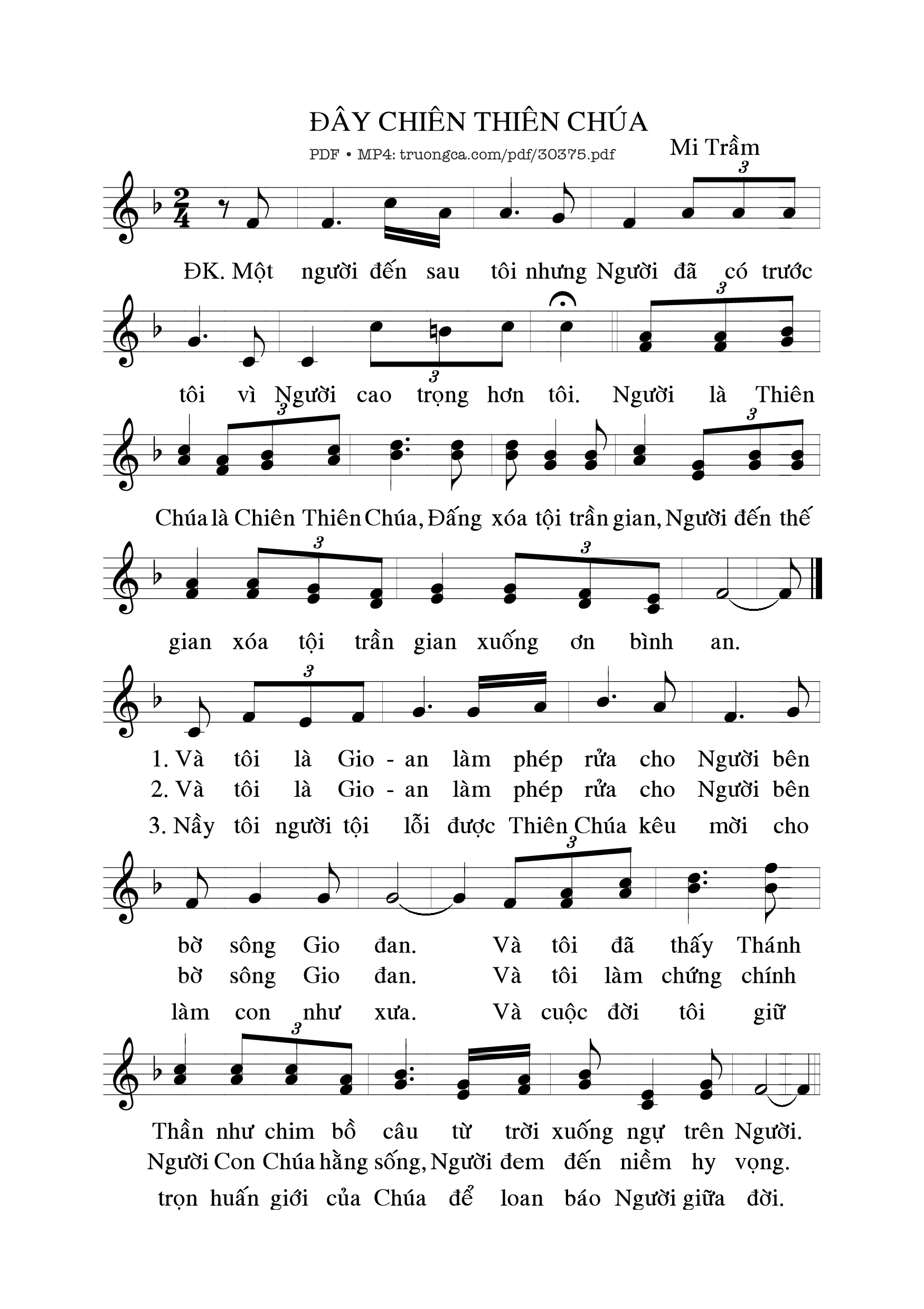 Sheet PDF of Đây Chiên Thiên Chúa