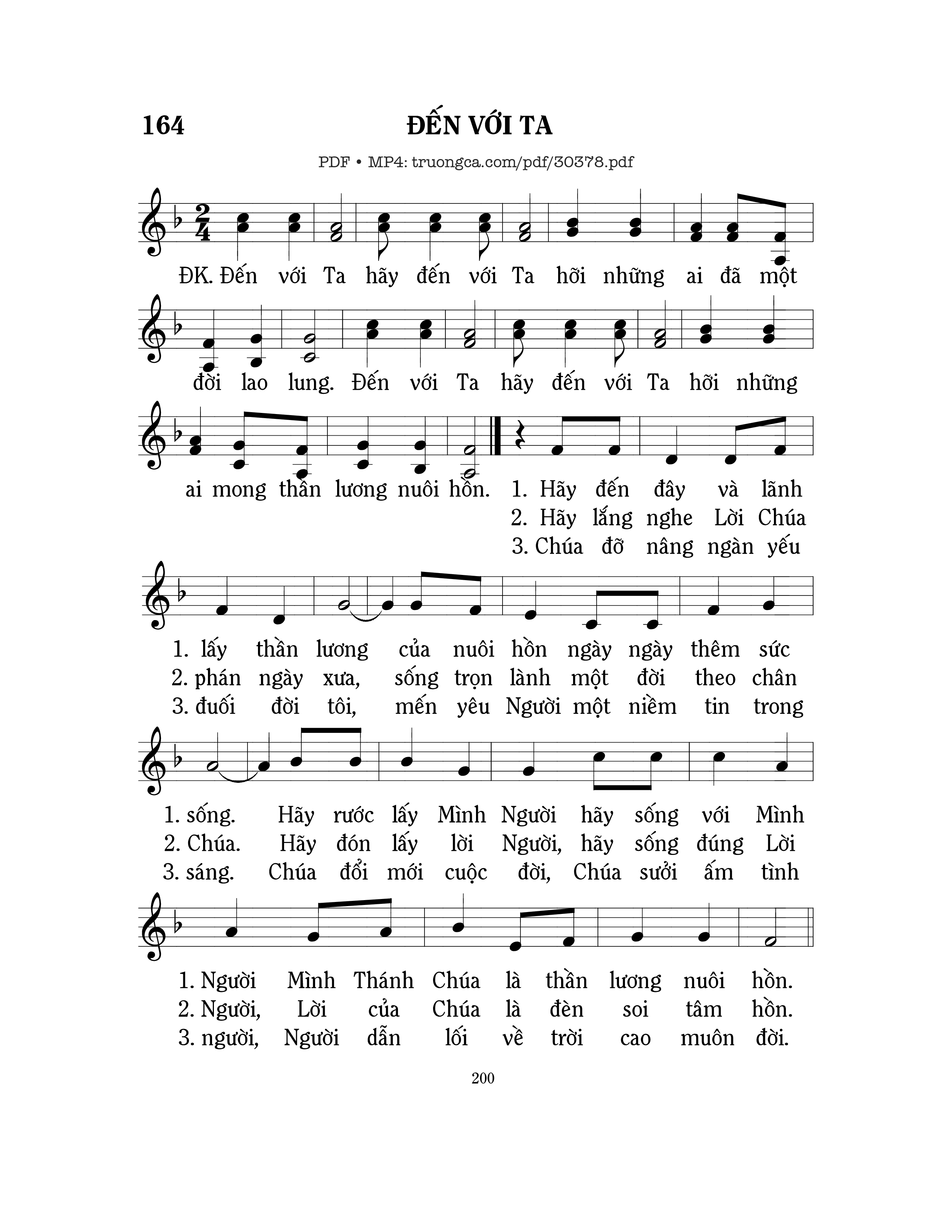Page 1 of Sheet music PDF Đến với Ta - Mi Trầm