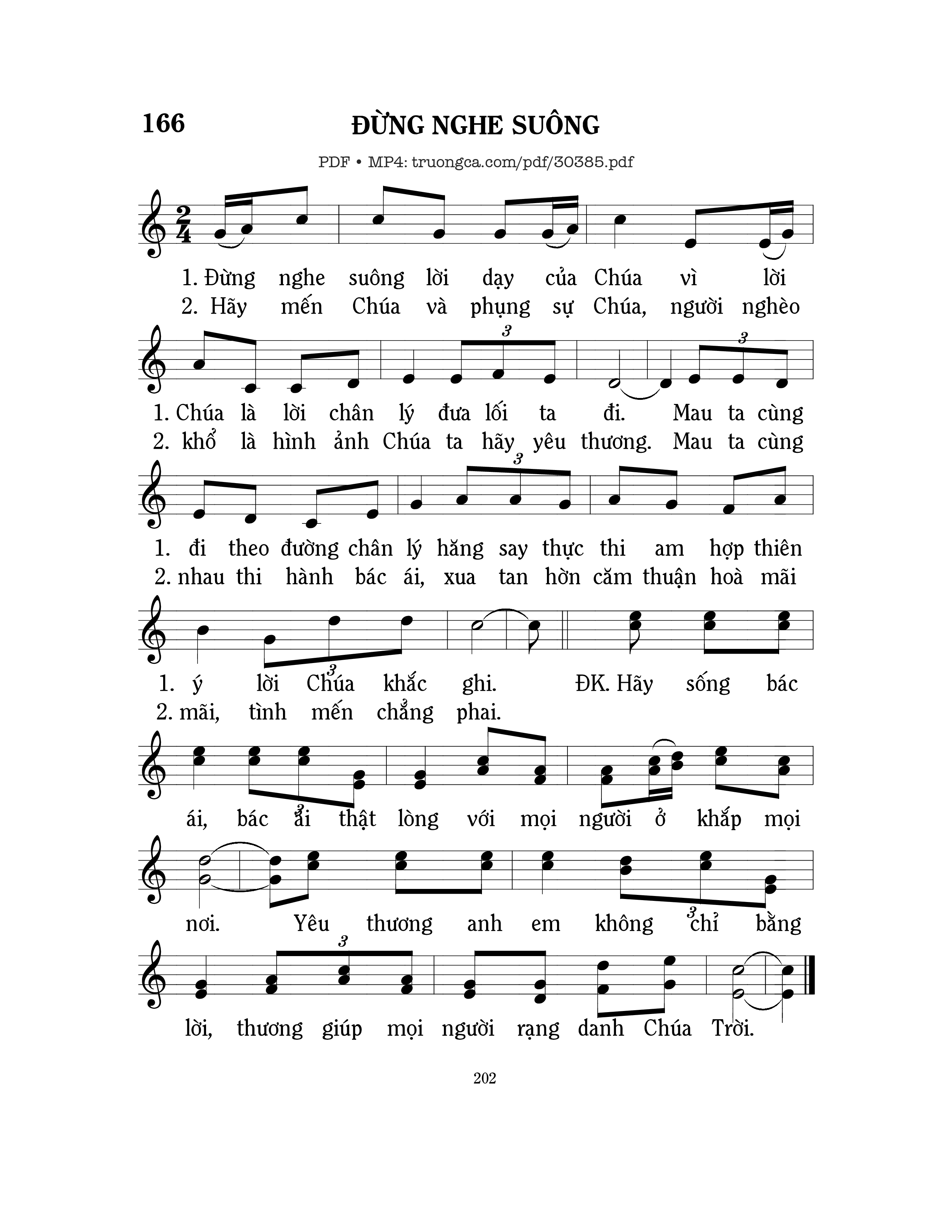 Page 1 of Sheet music PDF Đừng nghe suông - Mi Trầm