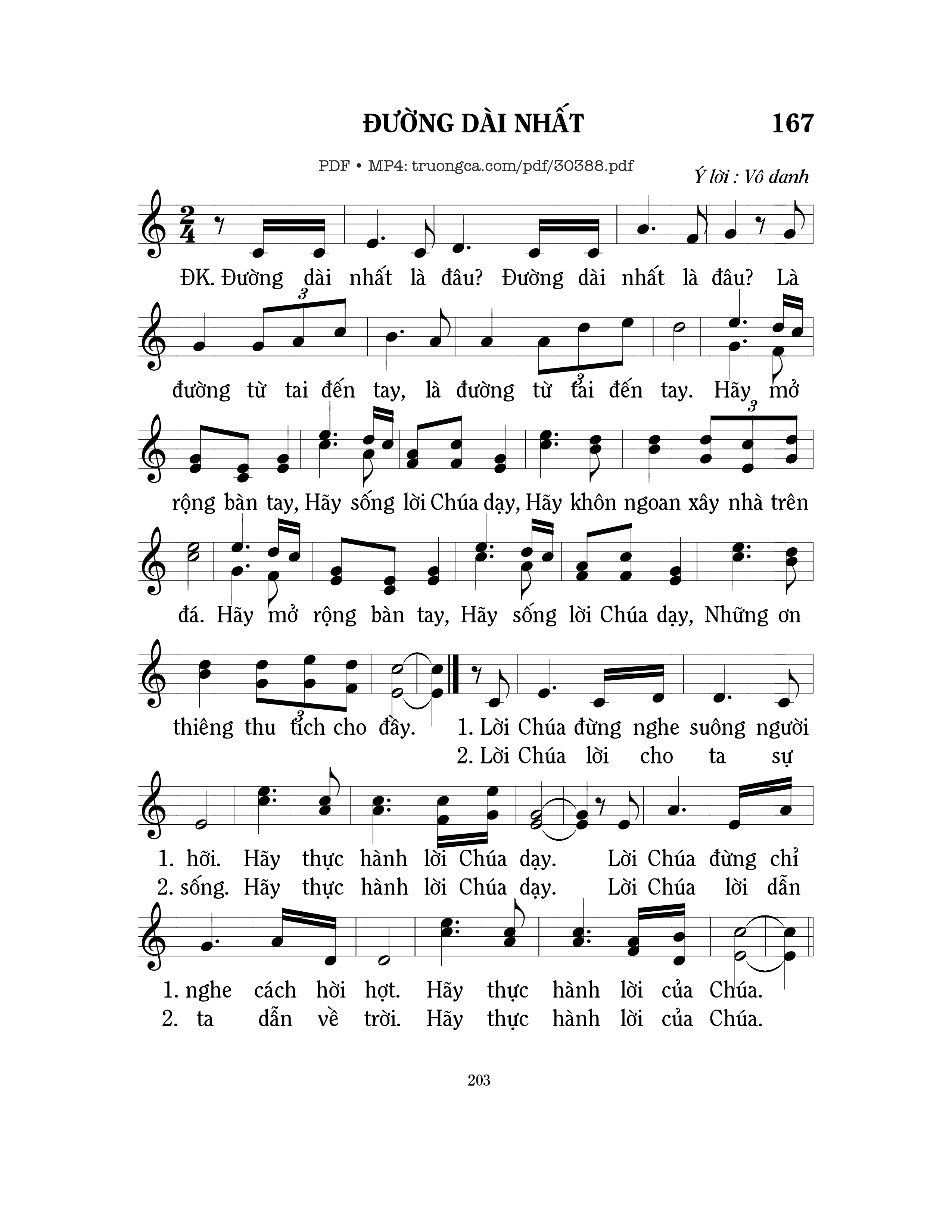 Sheet PDF of Đường dài nhất