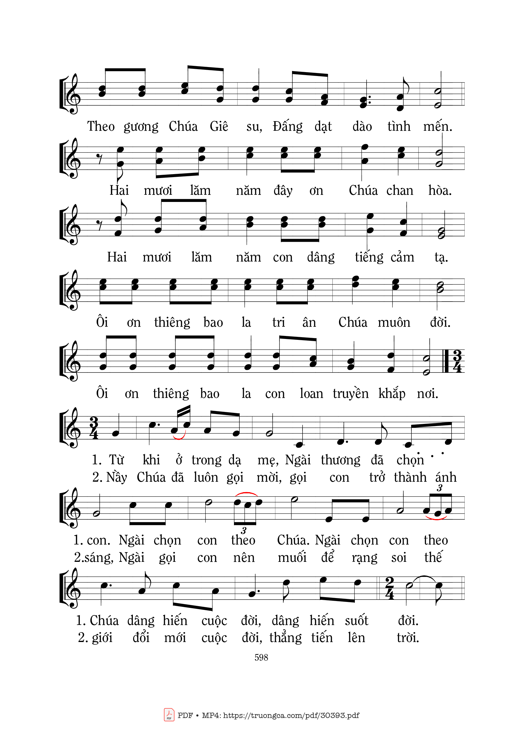 Page 3 of Sheet music PDF Hai mươi lăm năm - Mi Trầm