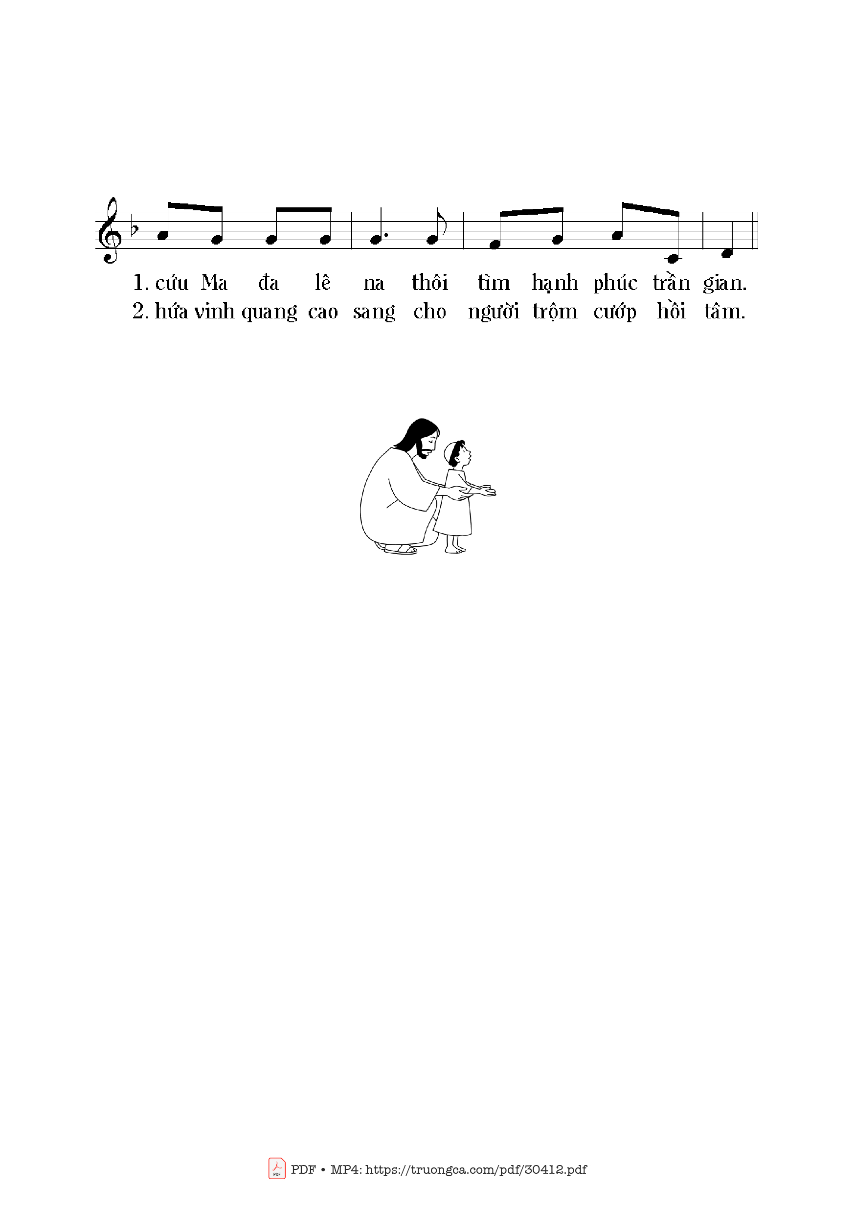 Page 2 of Sheet music PDF Hãy thương xót - Mi Trầm