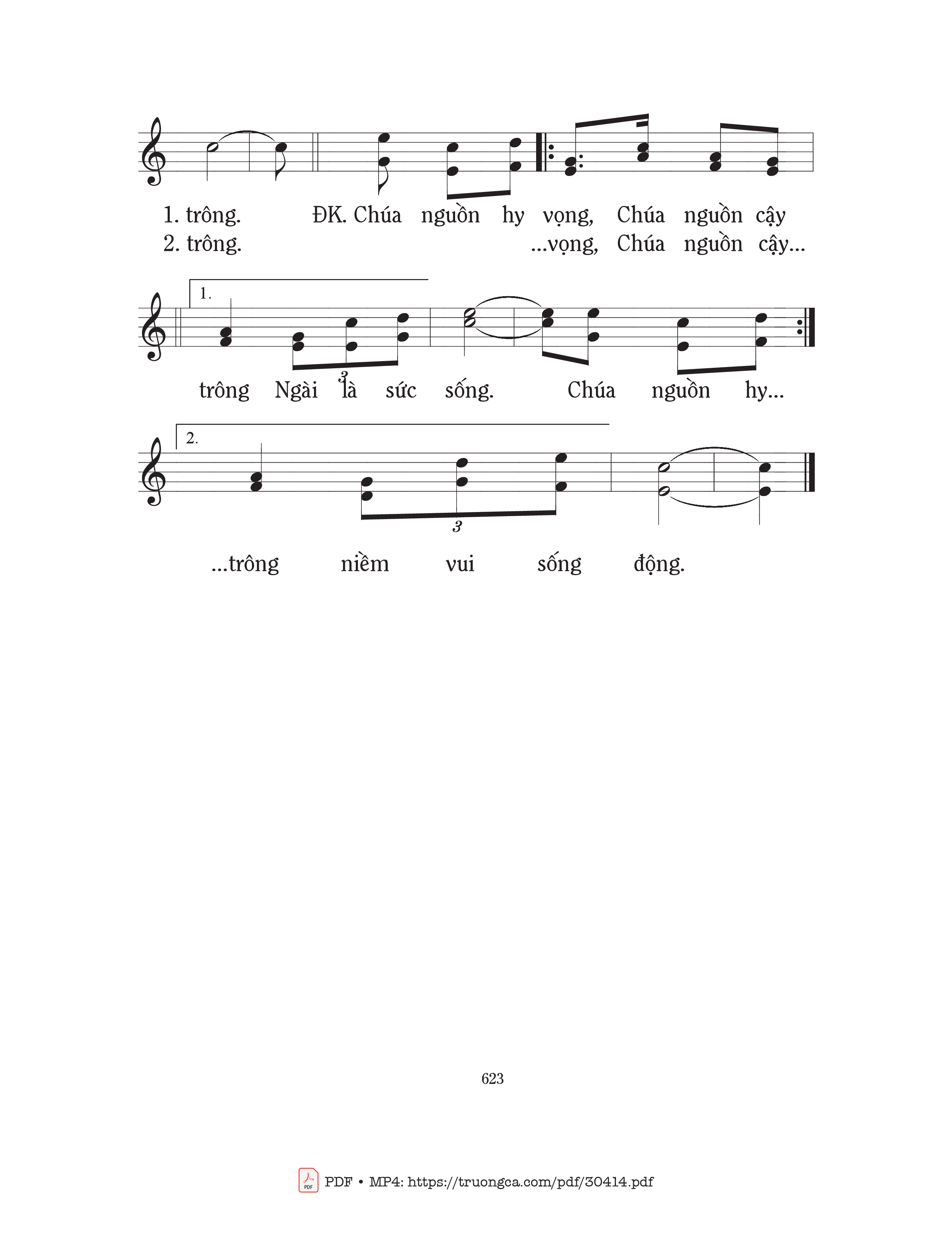 Page 2 of Sheet music PDF Hãy vui lên - Mi Trầm