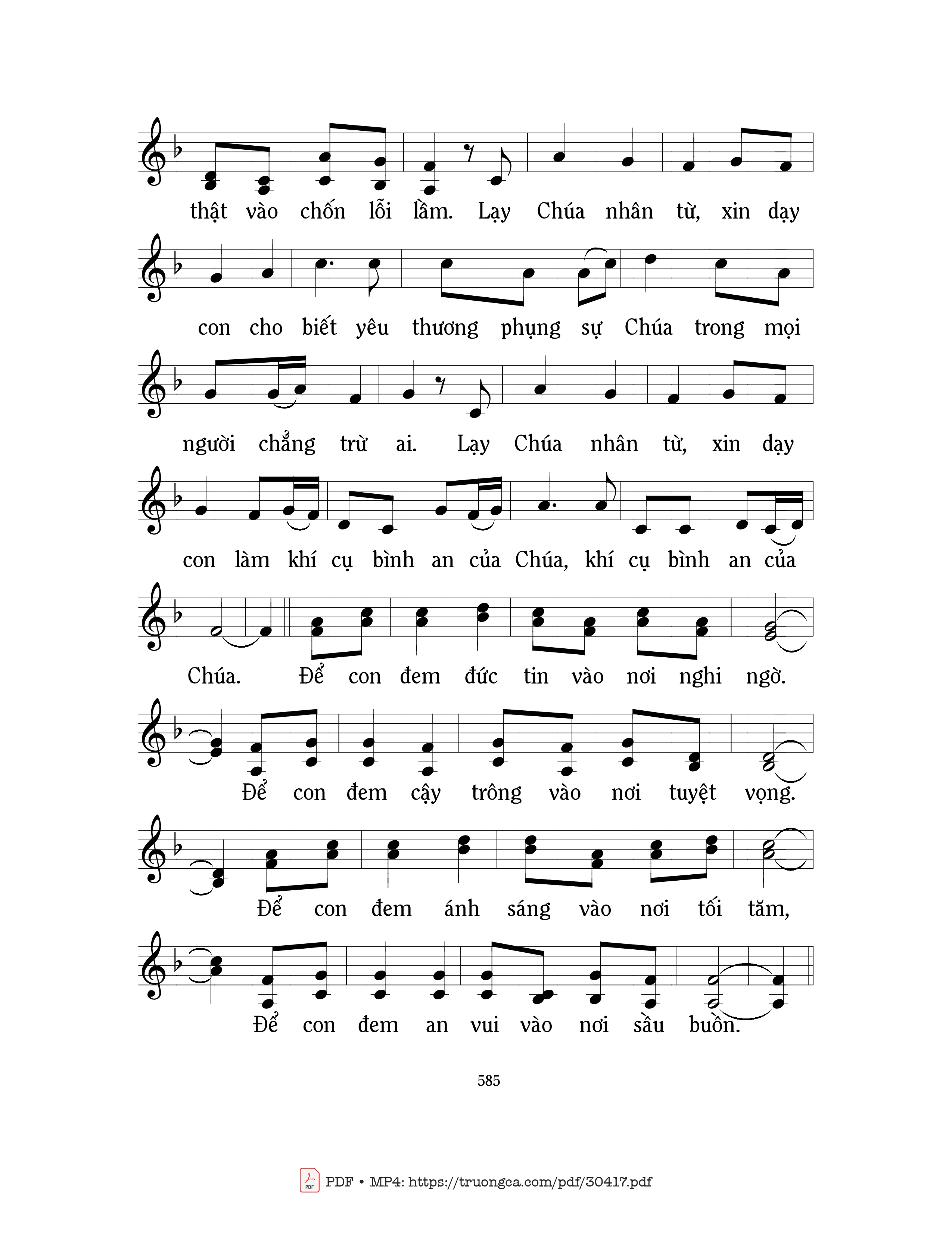 Page 2 of Sheet music PDF Kinh hòa bình 1 - Mi Trầm