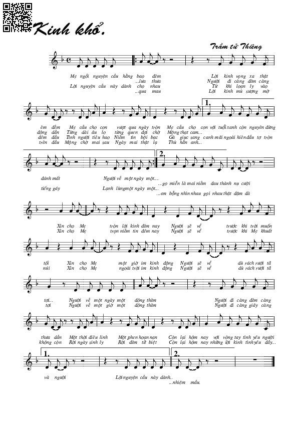 Page 5 of Sheet music PDF Kinh khổ - Trầm Tử Thiêng
