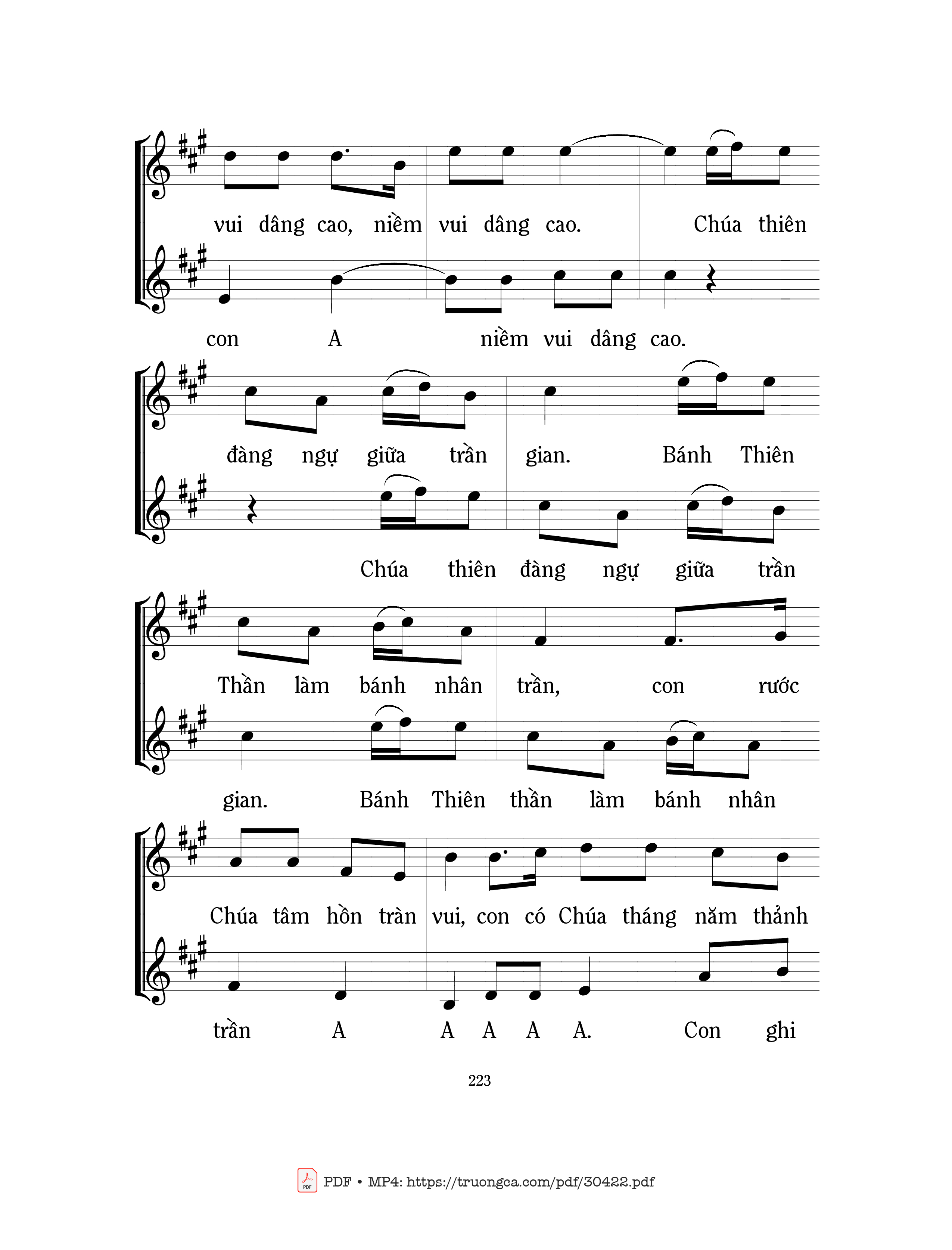 Page 2 of Sheet music PDF Lạy Chúa, con chẳng đáng - Mi Trầm