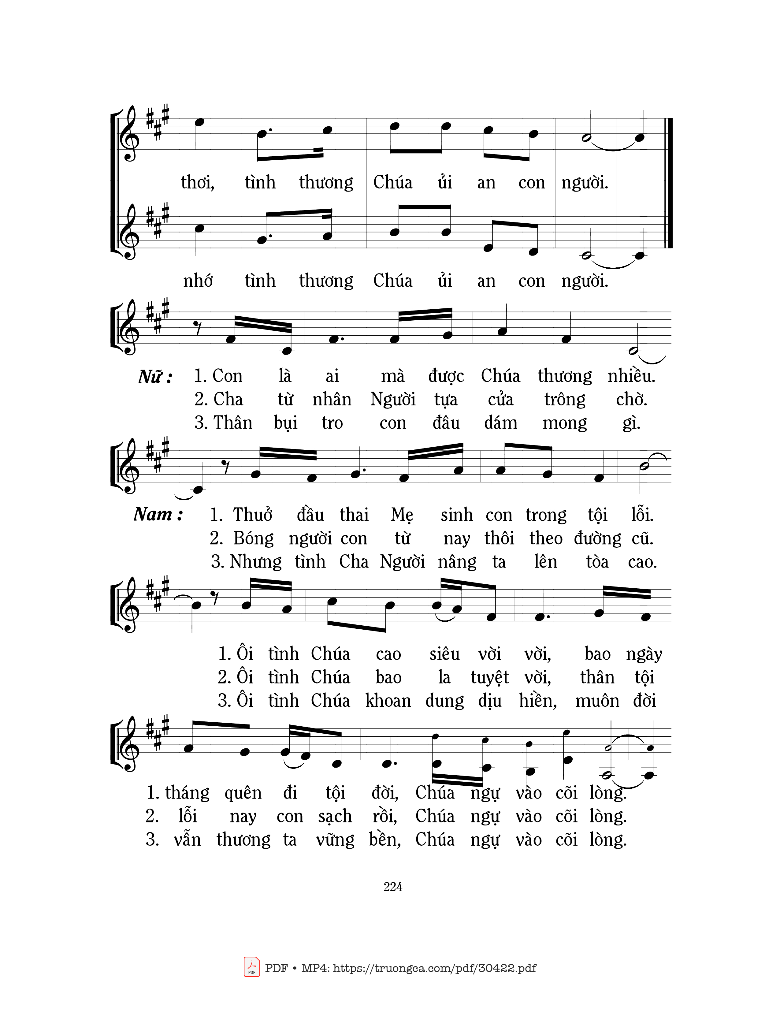 Page 3 of Sheet music PDF Lạy Chúa, con chẳng đáng - Mi Trầm