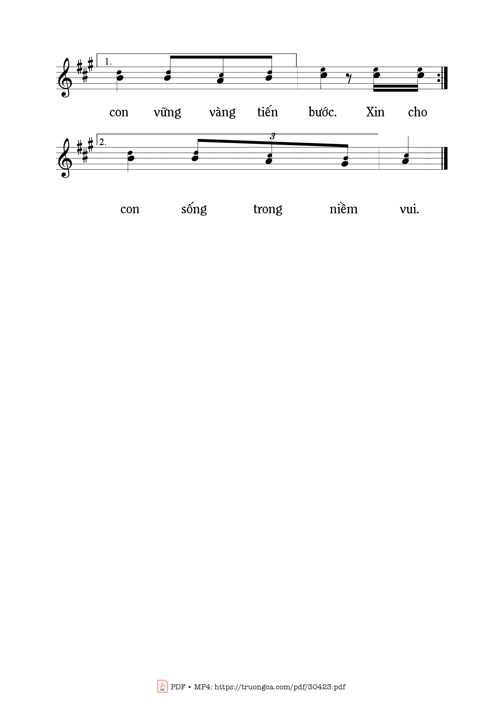 Page 2 of Sheet music PDF Lạy Chúa Giêsu - Mi Trầm