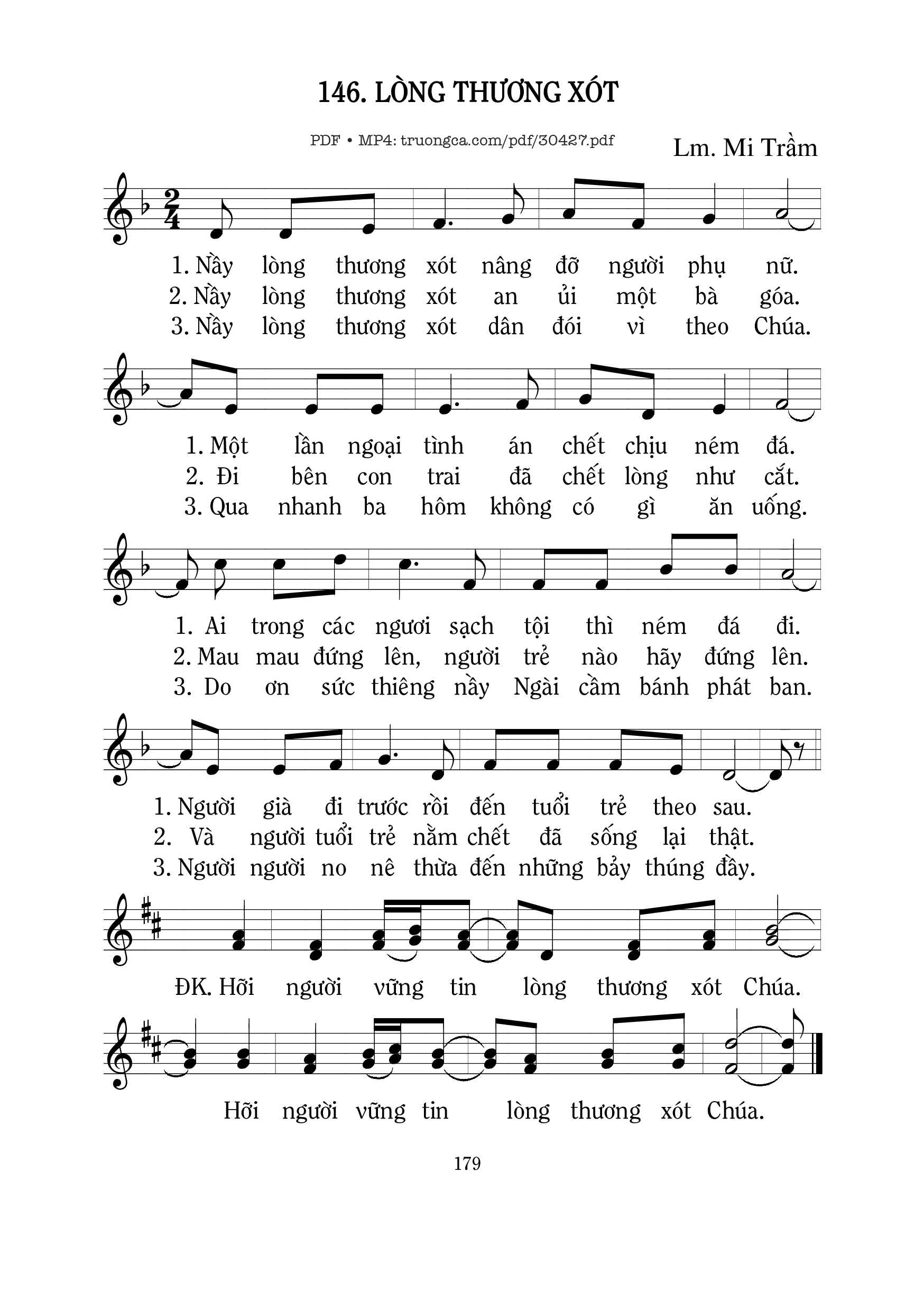 Page 1 of Sheet music PDF Lòng thương xót - Mi Trầm