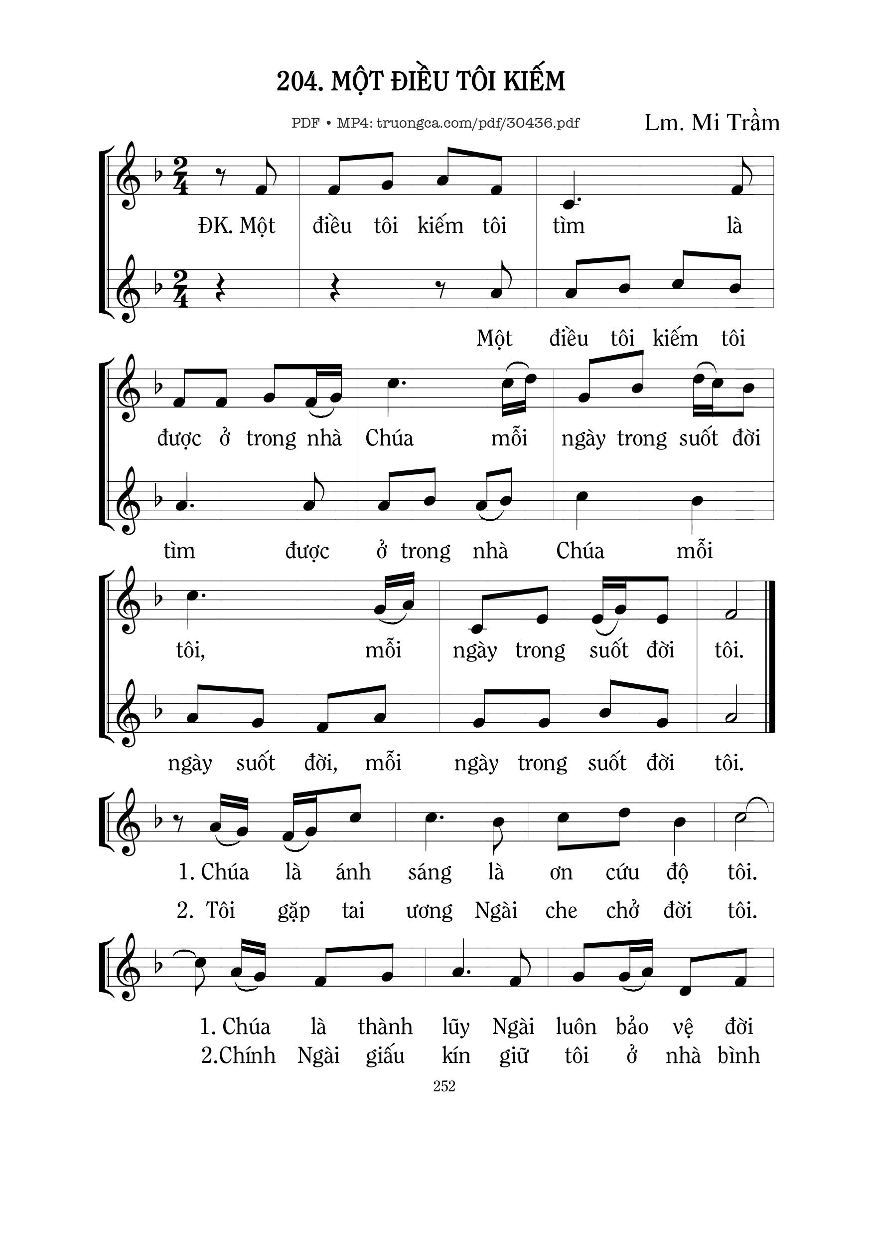 Page 1 of Sheet music PDF Một Điều Tôi Kiếm - Mi Trầm