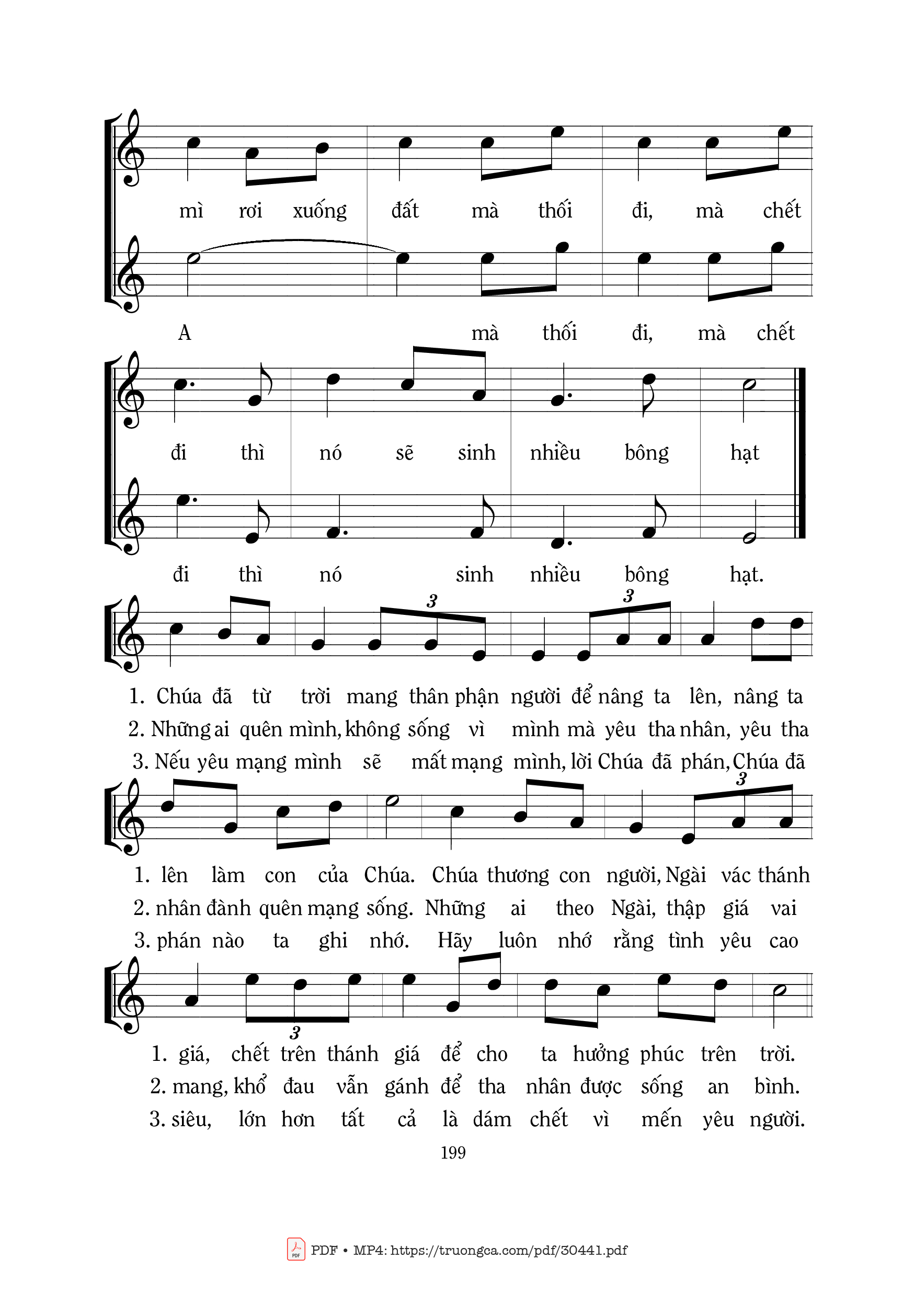 Page 2 of Sheet music PDF Nếu hạt lúa mì - Mi Trầm