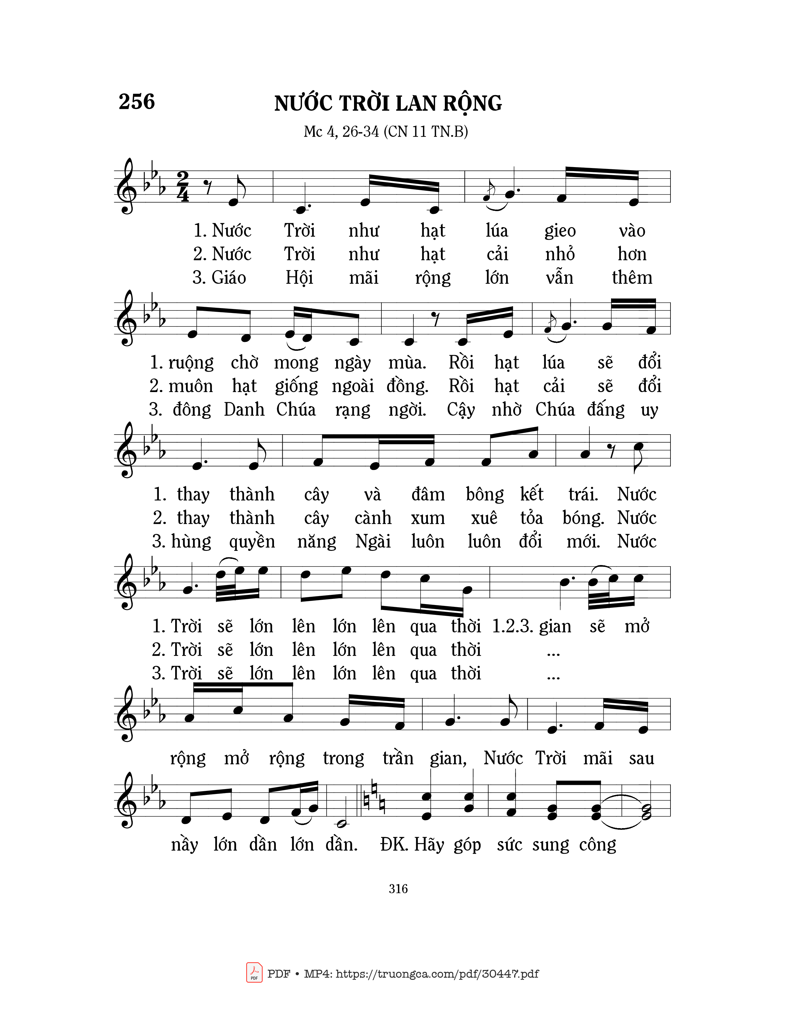 Sheet PDF of Nước Trời lan rộng