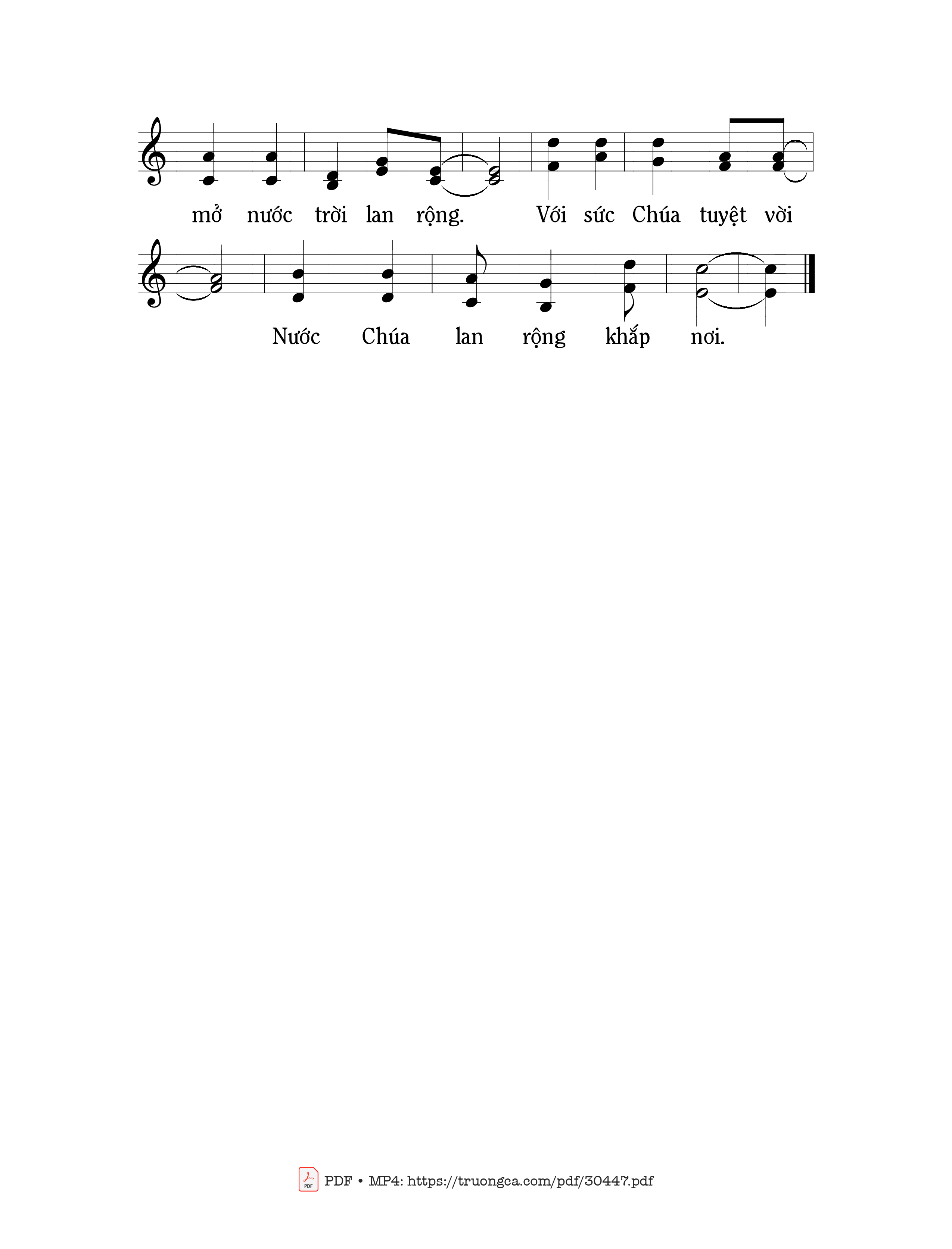 Page 2 of Sheet music PDF Nước Trời lan rộng - Mi Trầm