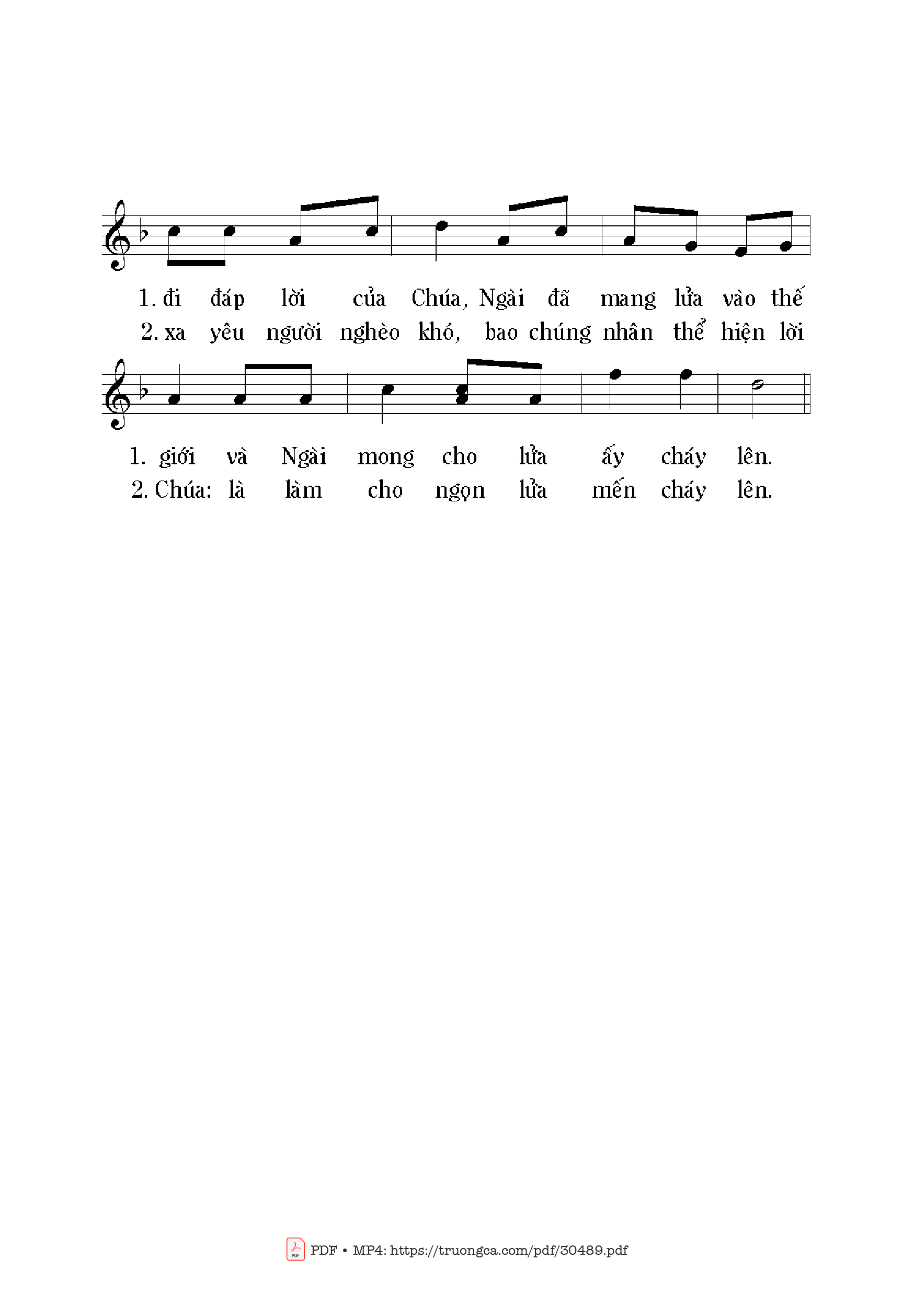 Page 2 of Sheet music PDF Tình yêu Chúa thúc bách tôi - Mi Trầm