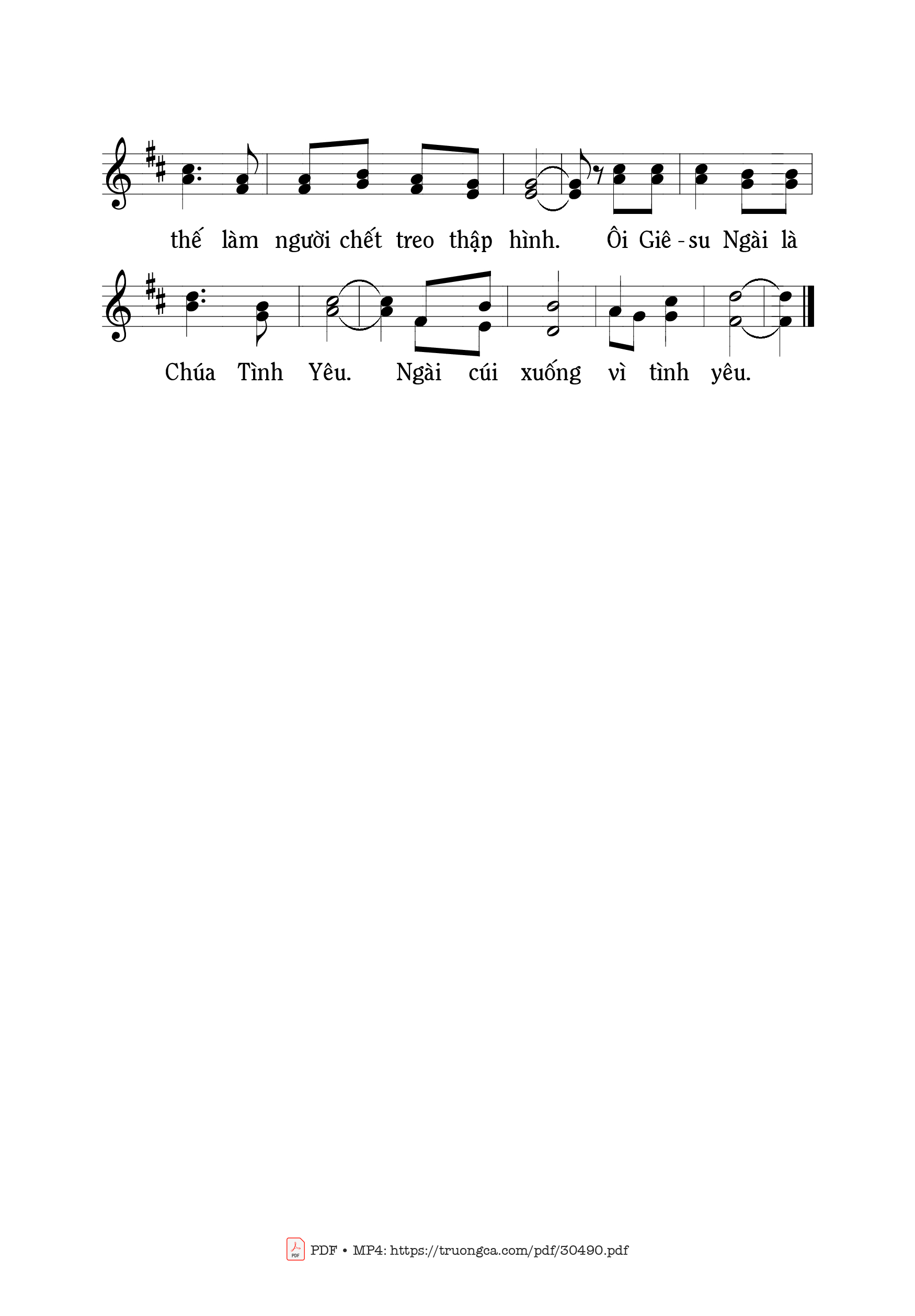 Page 2 of Sheet music PDF Tình yêu luôn cúi xuống - Mi Trầm