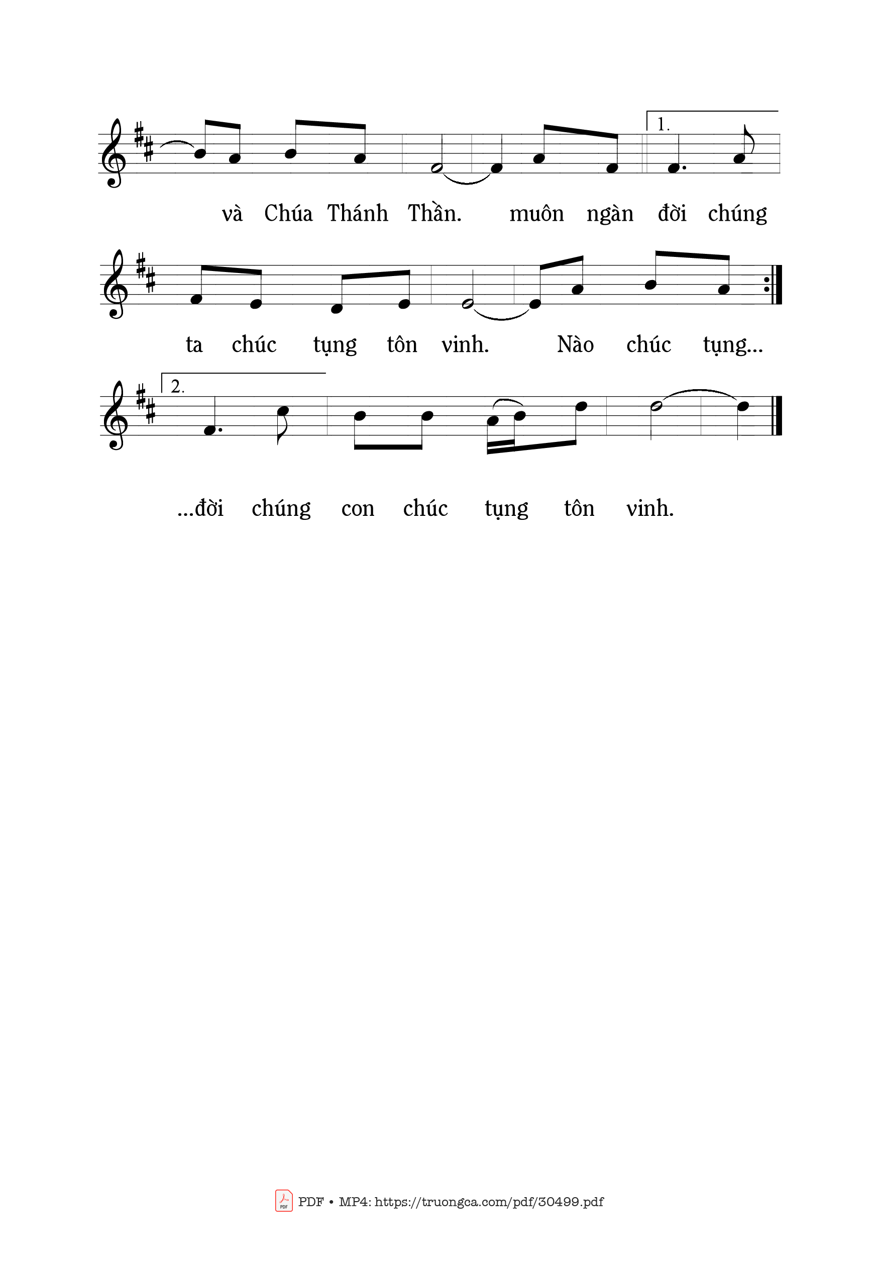 Page 2 of Sheet music PDF Thiên Chúa tạo dựng - Mi Trầm