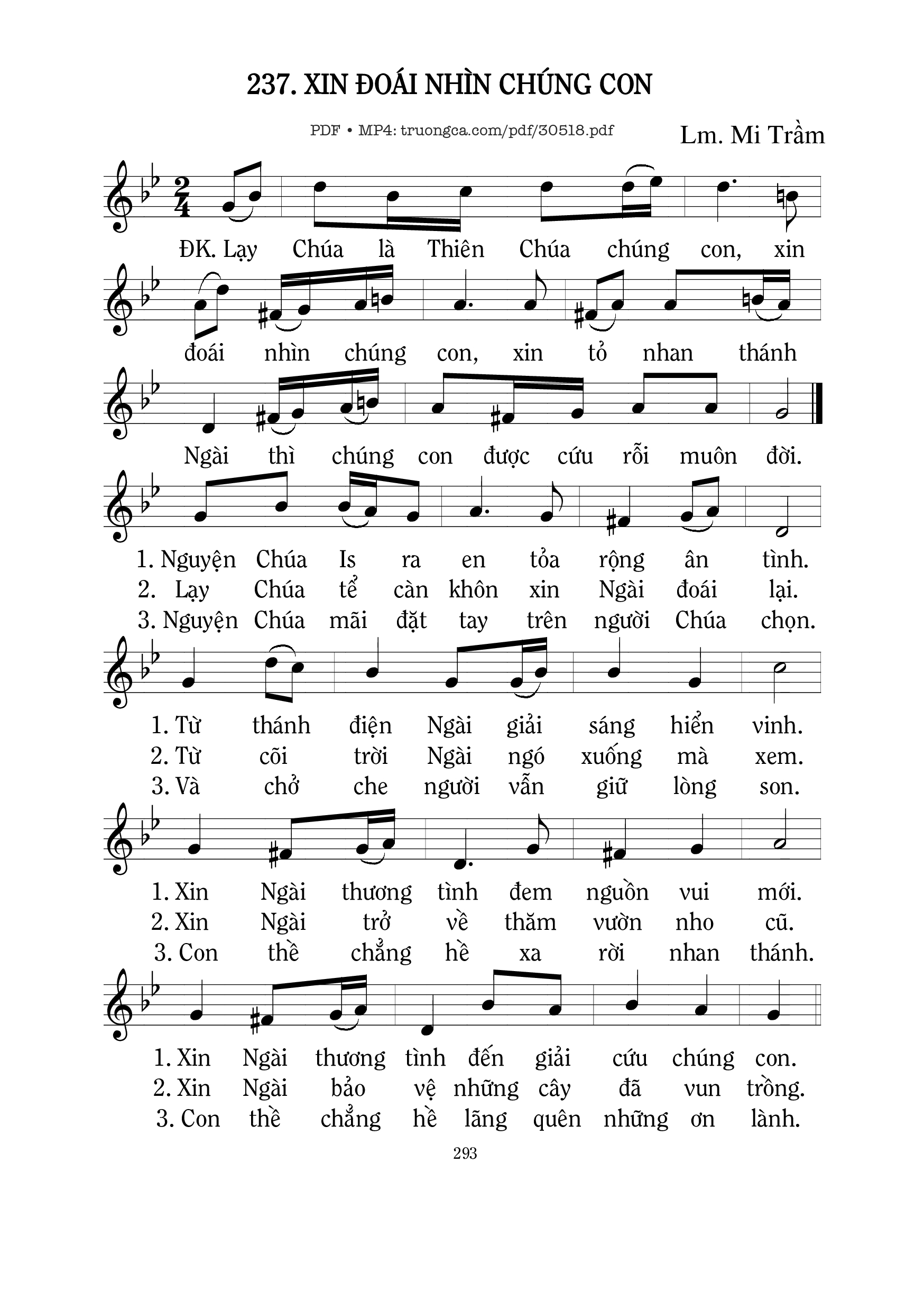 Sheet PDF of Xin đoái nhìn chúng con