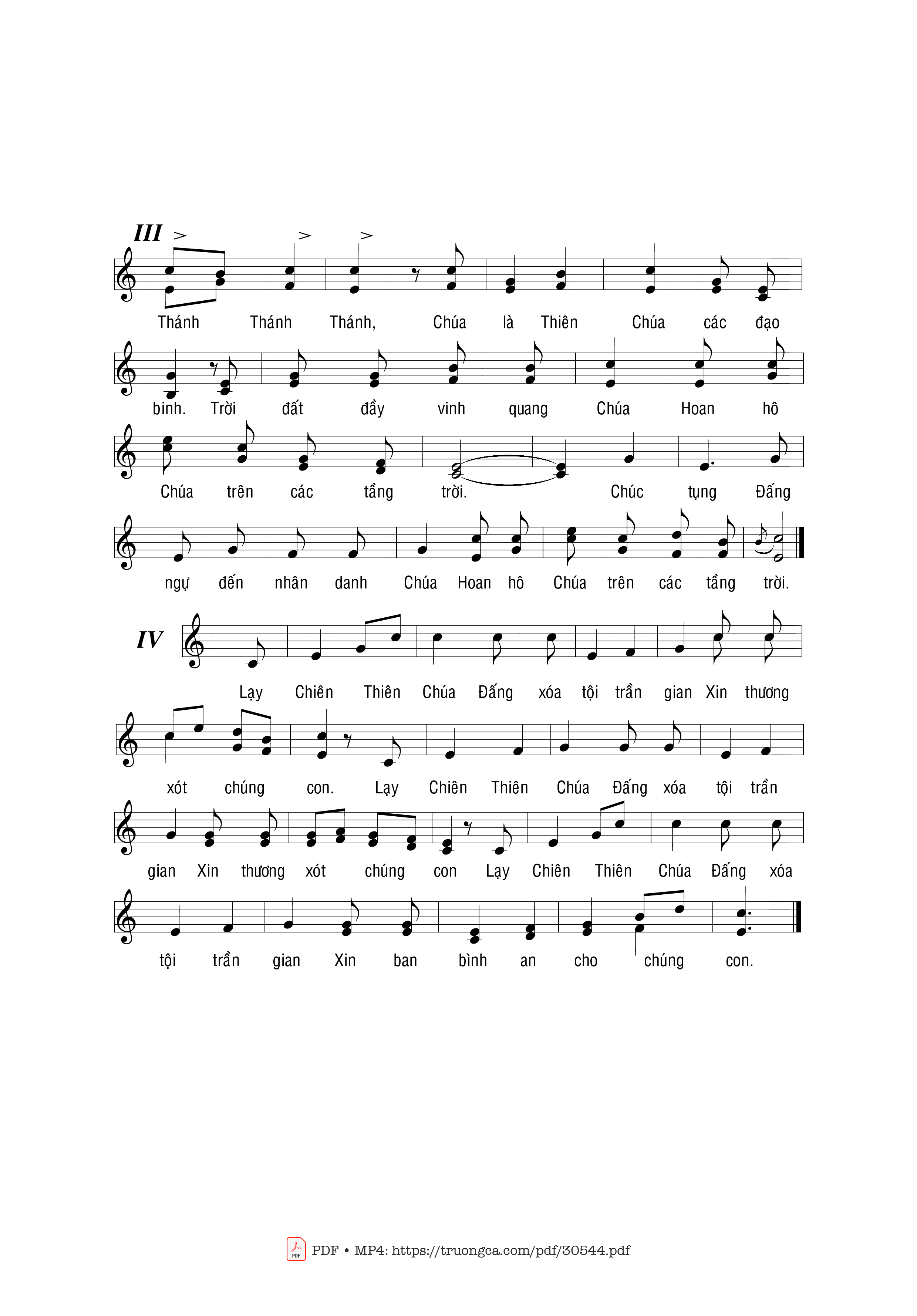 Page 3 of Sheet music PDF Misa Iv - Phạm Liên Hùng
