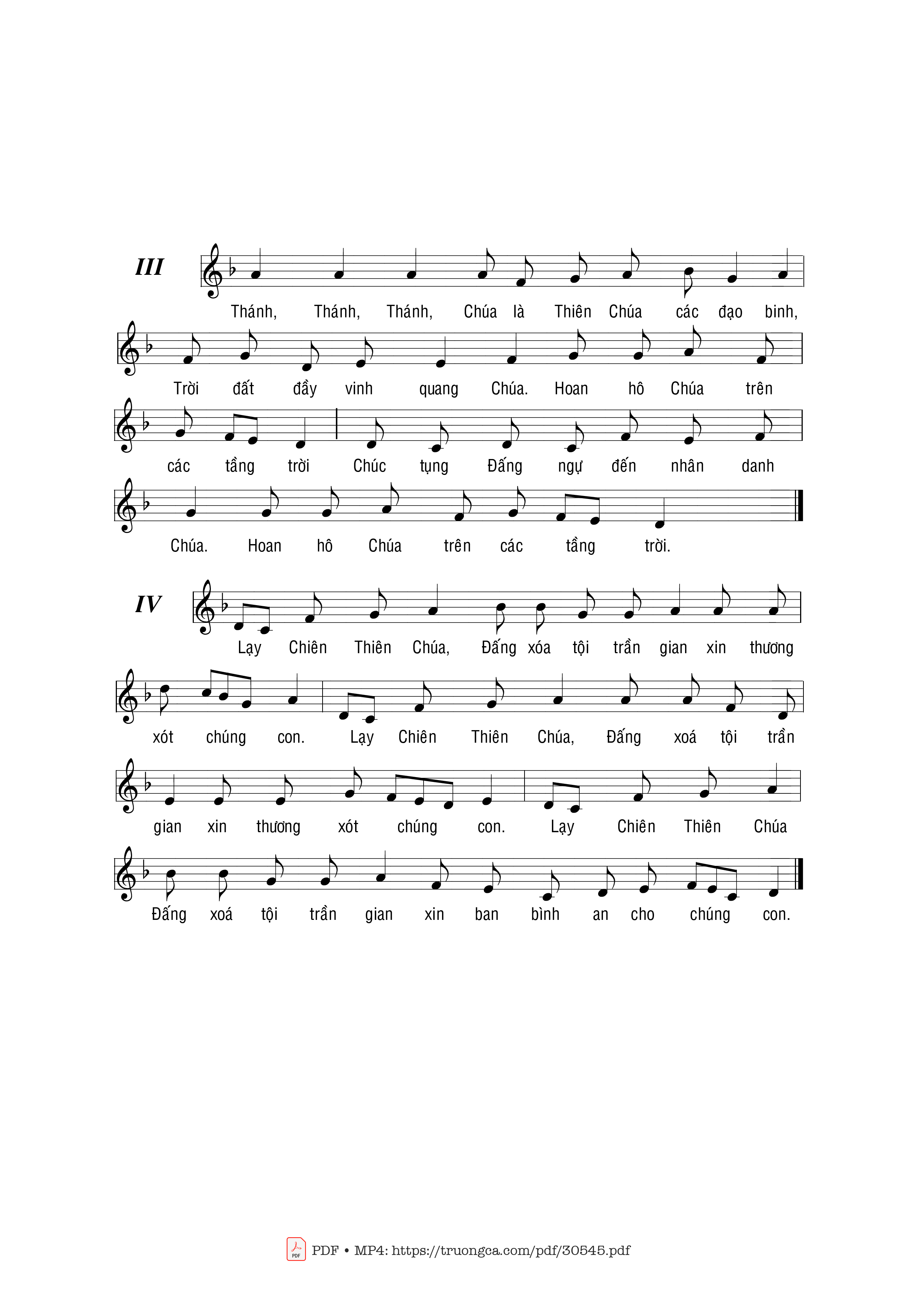Page 3 of Sheet music PDF Misa V - Phạm Liên Hùng