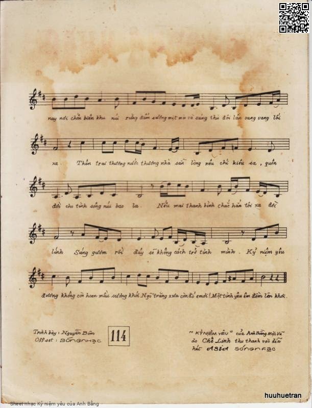 Page 3 of Sheet music PDF Kỷ niệm yêu - Anh Bằng